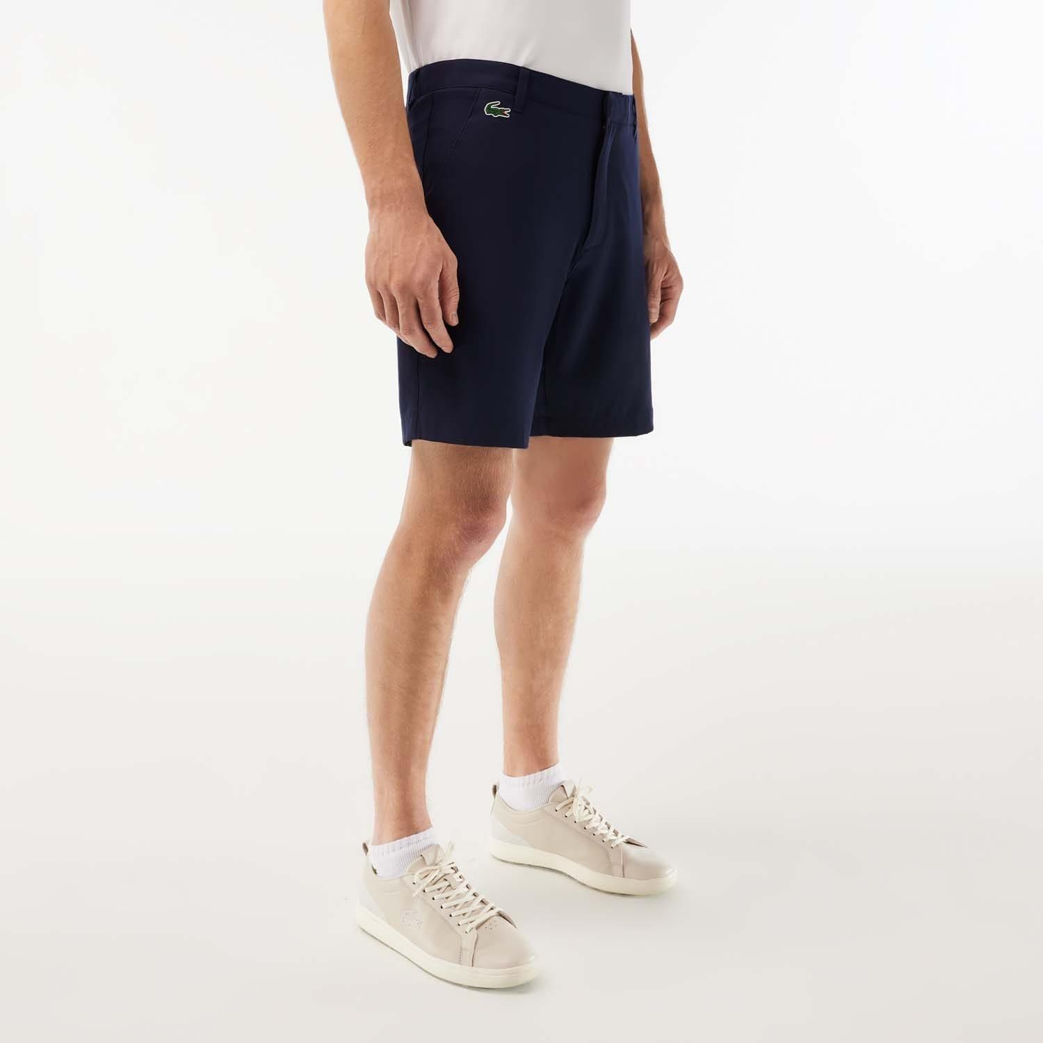 Blue - Lacoste - Lightweight Stretch Golf Bermuda Shorts - 6