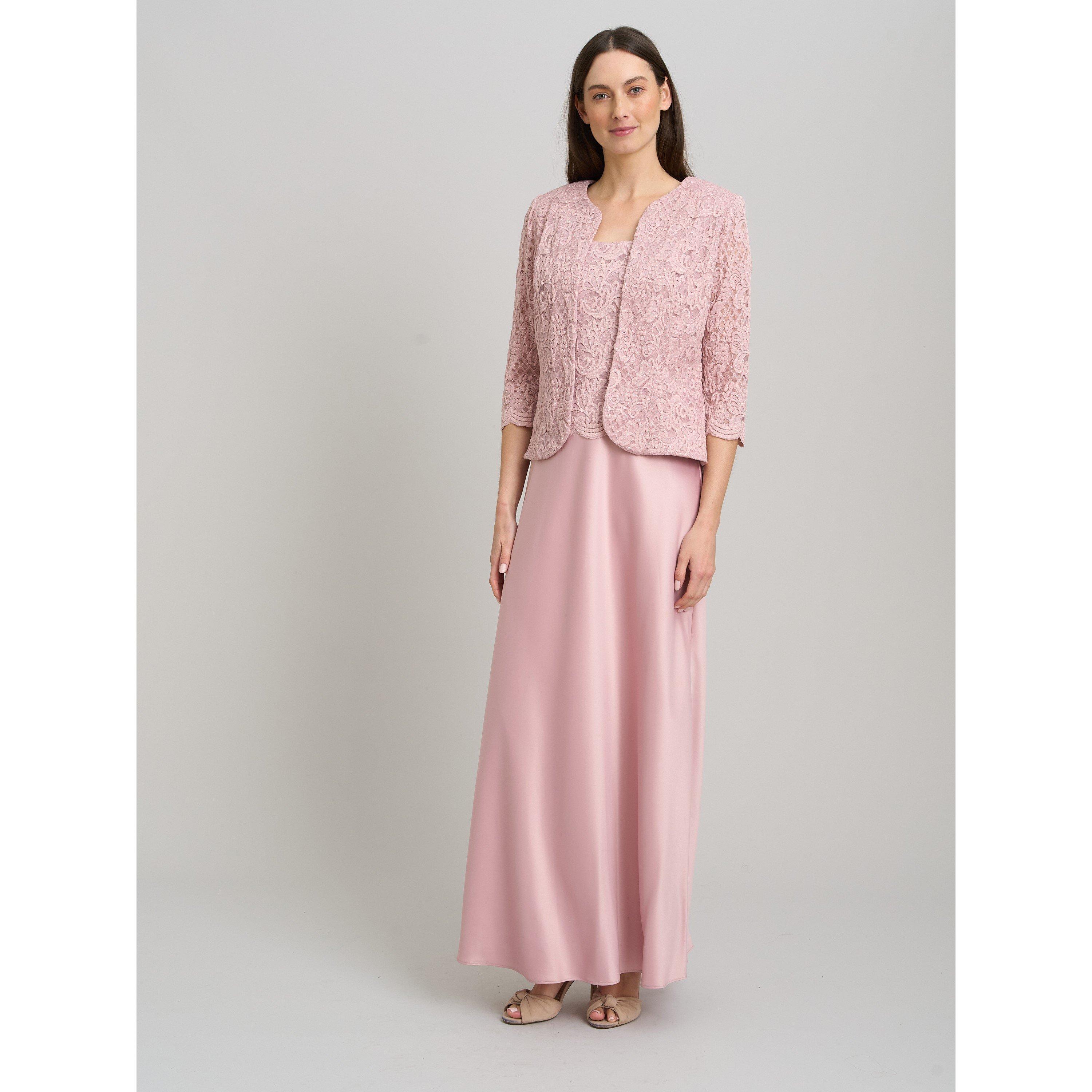 Gina Bacconi Women's Marilou Lace & Satin Dress & Jacket - Blush - 18