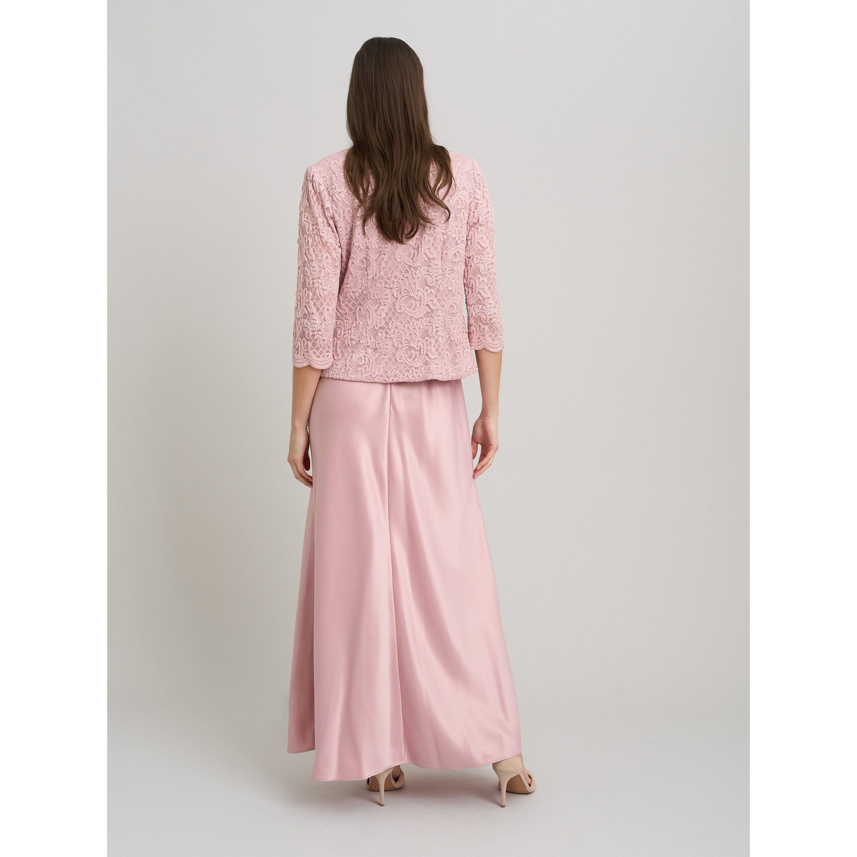 Blush - Gina Bacconi - Marilou Lace & Satin Dress & Jacket - 3