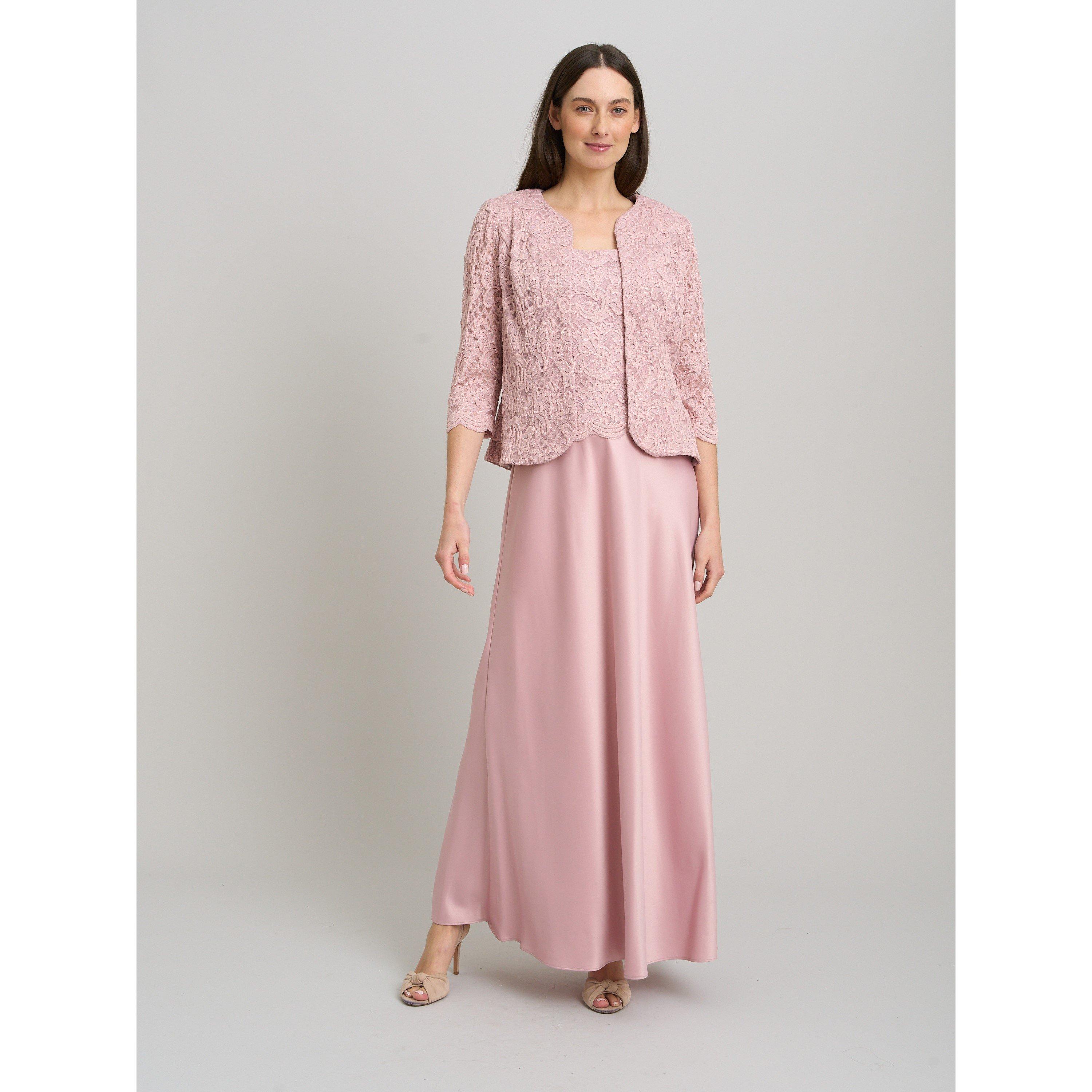 Blush - Gina Bacconi - Marilou Lace & Satin Dress & Jacket - 4
