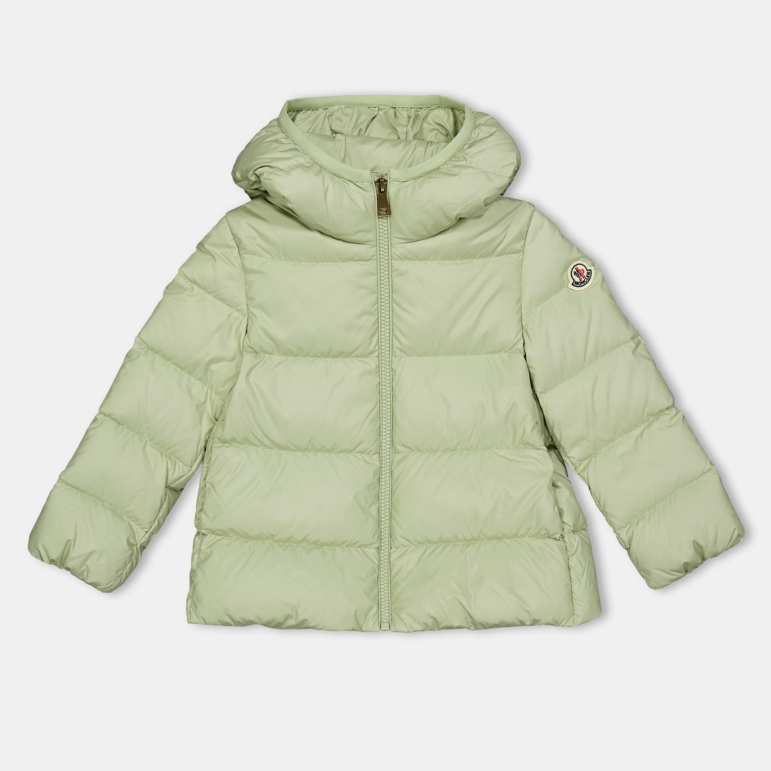 Moncler Kids' Insulated Water Repellent Short Puffer Jacket - Sage 82U - Size 12Y