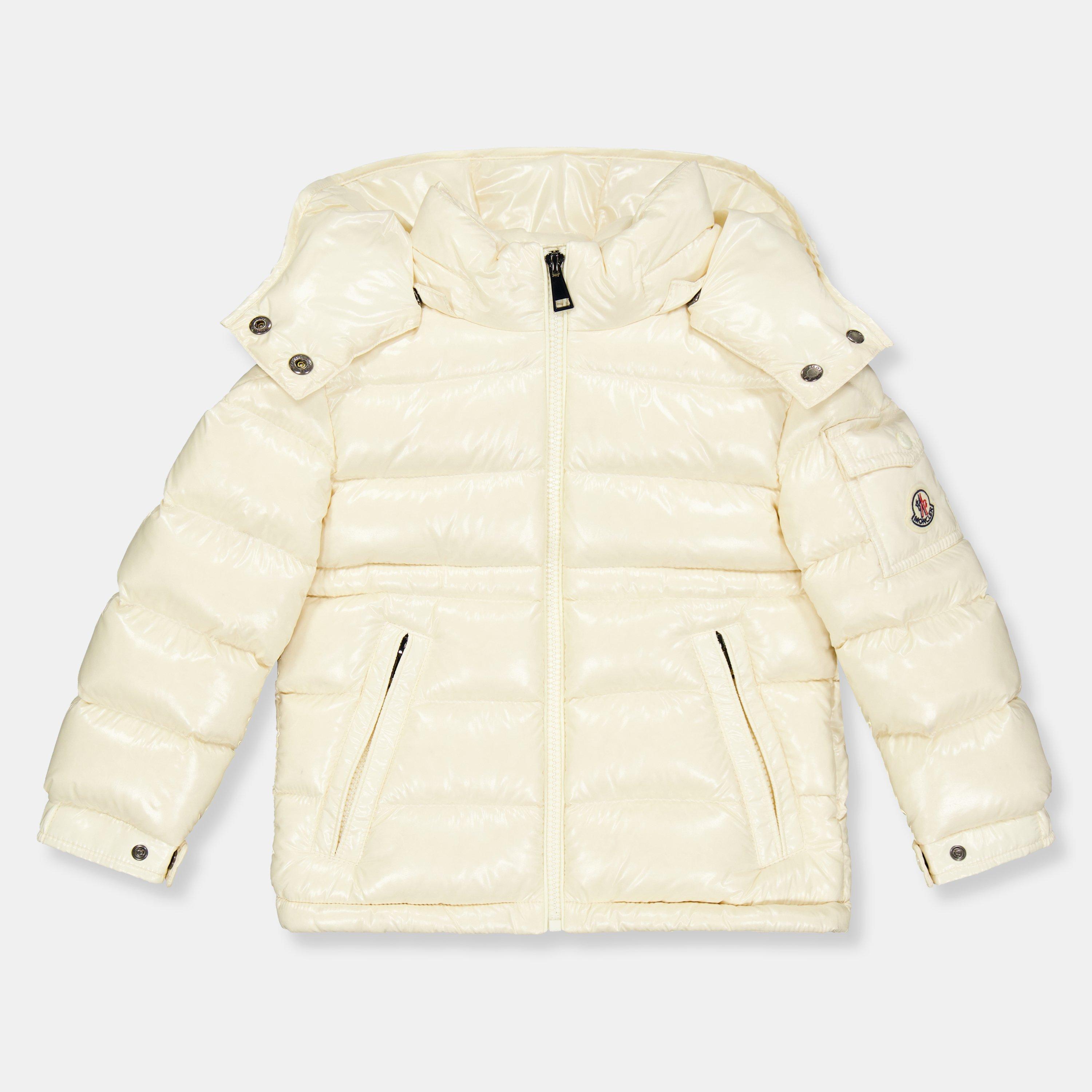 Moncler Kids' Maire Down Long Sleeve Short Puffer Jacket - Ivory 070 - Size 4Y