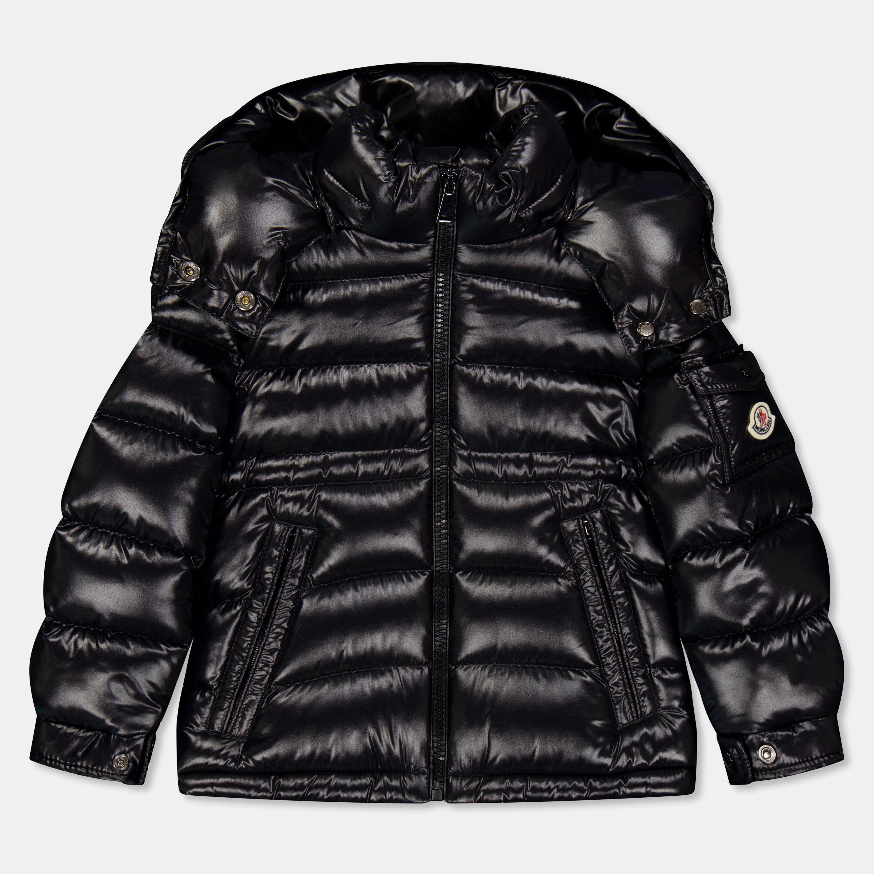 Moncler Kids' Maire Down Long Sleeve Short Puffer Jacket - Black 999 - Size 4Y