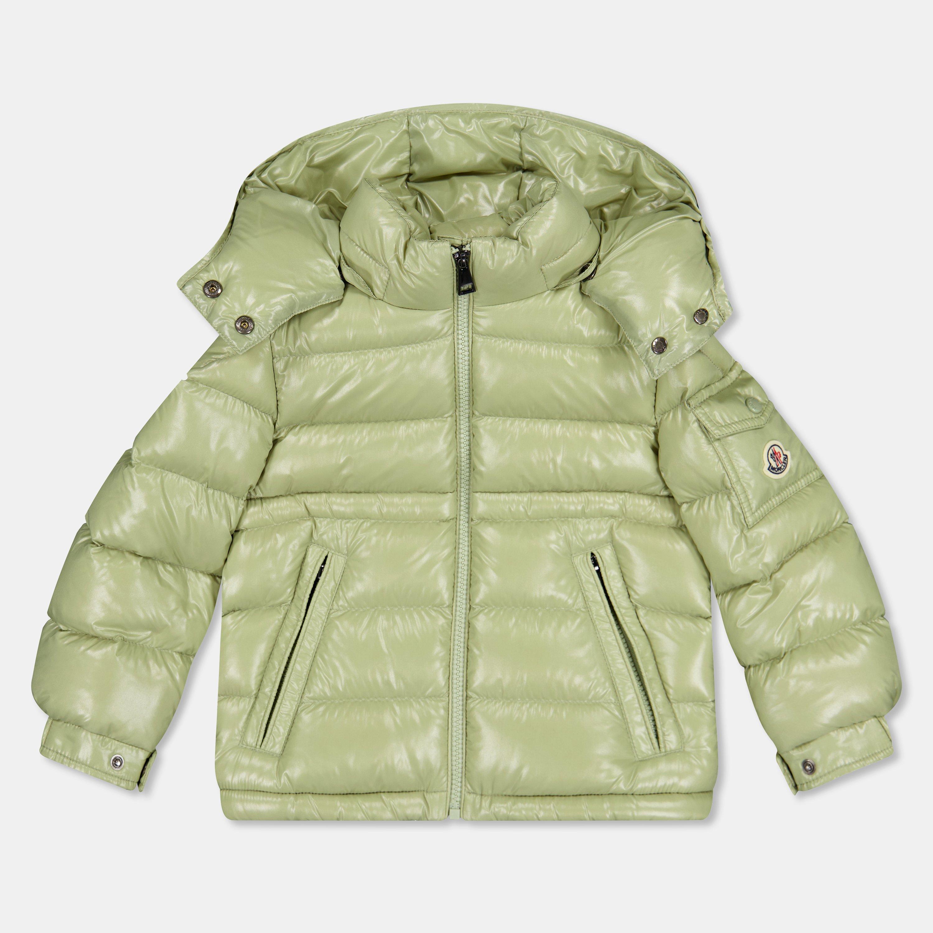 Moncler Kids' Maire Down Long Sleeve Short Puffer Jacket - Sage 82S - Size 10Y