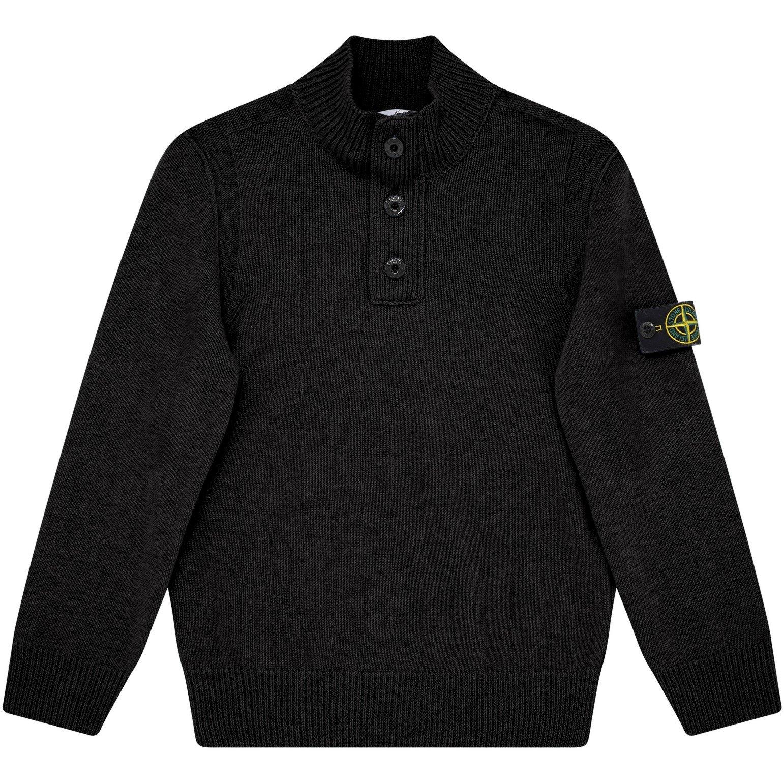 Nero V0029 - Stone Island - Junior Button Up Knit - 1