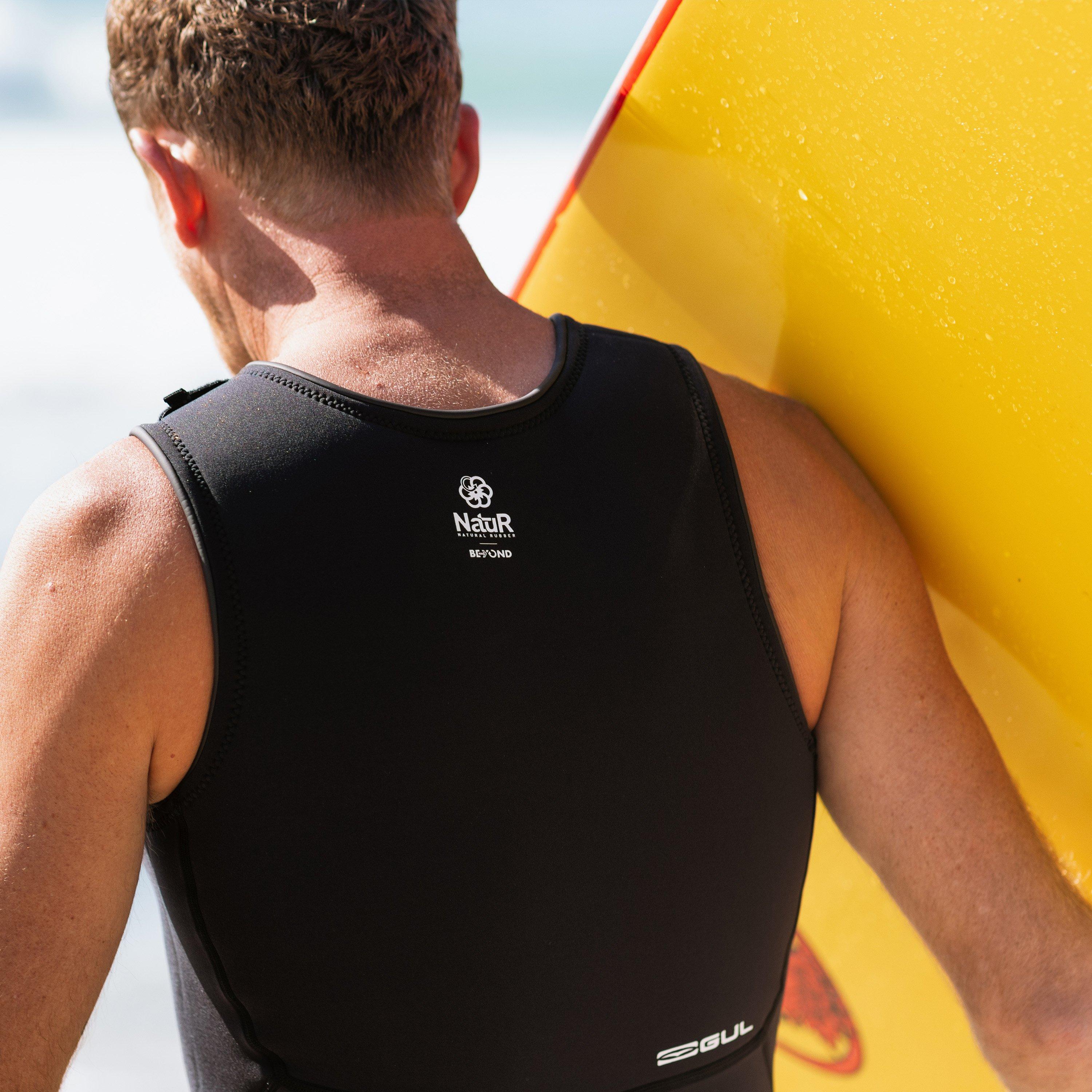 Black - Gul - MENS RESPONSE 3MM FLATLOCK NATUR SHORTJOHN WETSUIT - 4