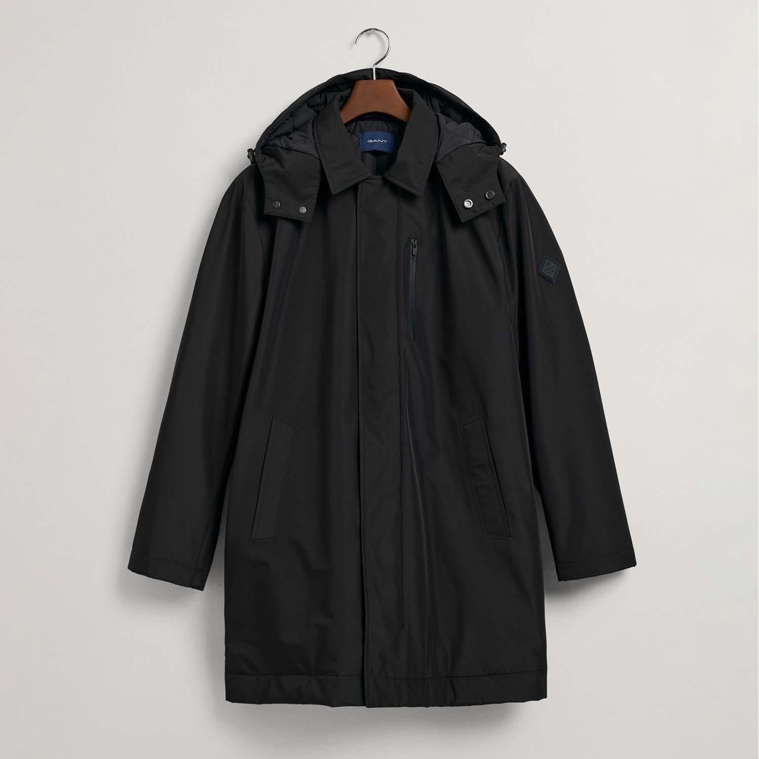 Black - Gant - Padded Car Coat - 1