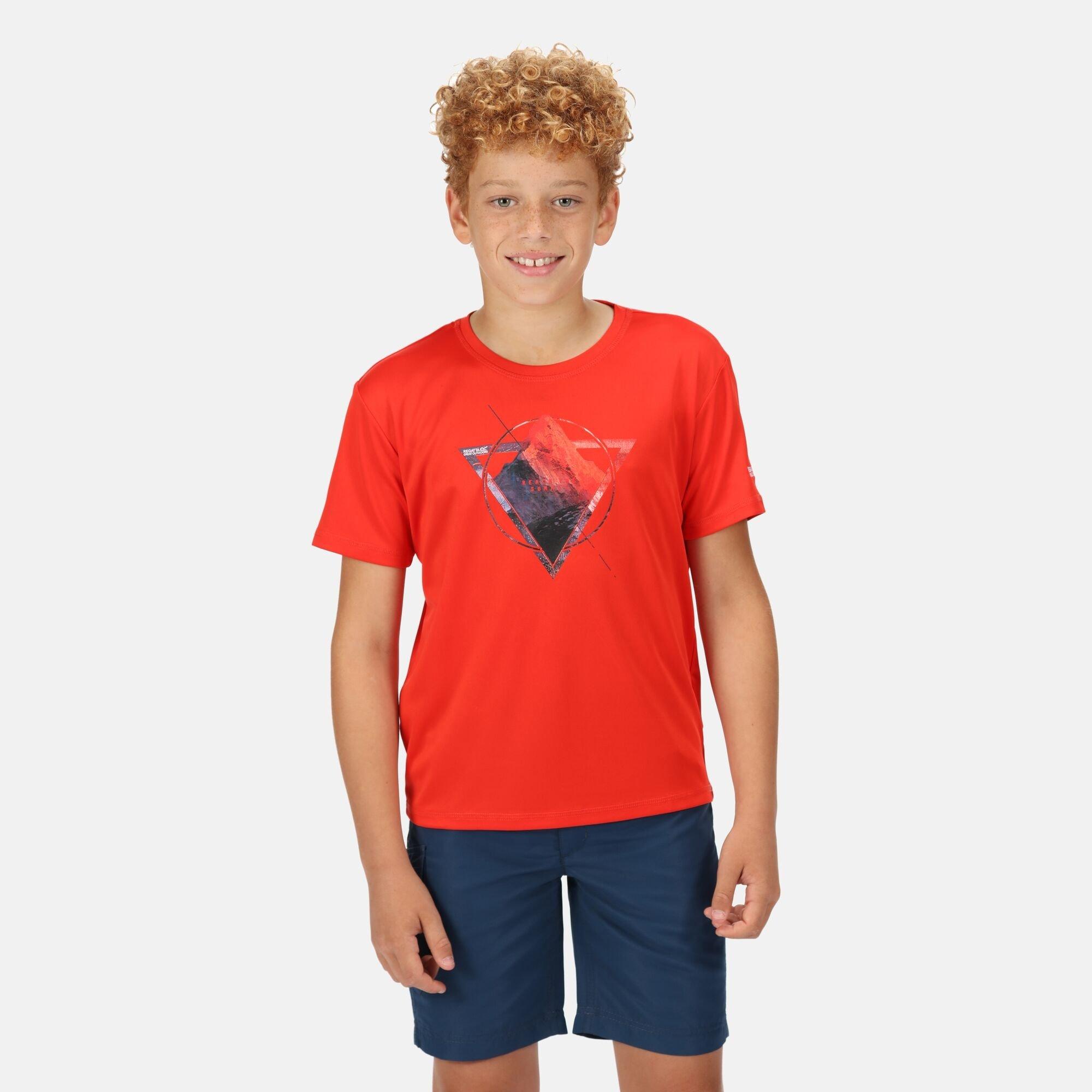 Fiery Red - Regatta - Unisex Kids' Alvarado Short-Sleeve Polo Shirt - 3
