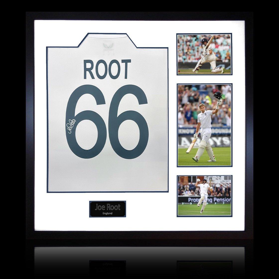 White - The Fan Cave - Joe Root Signed England Test Shirt Elite Frame - 1