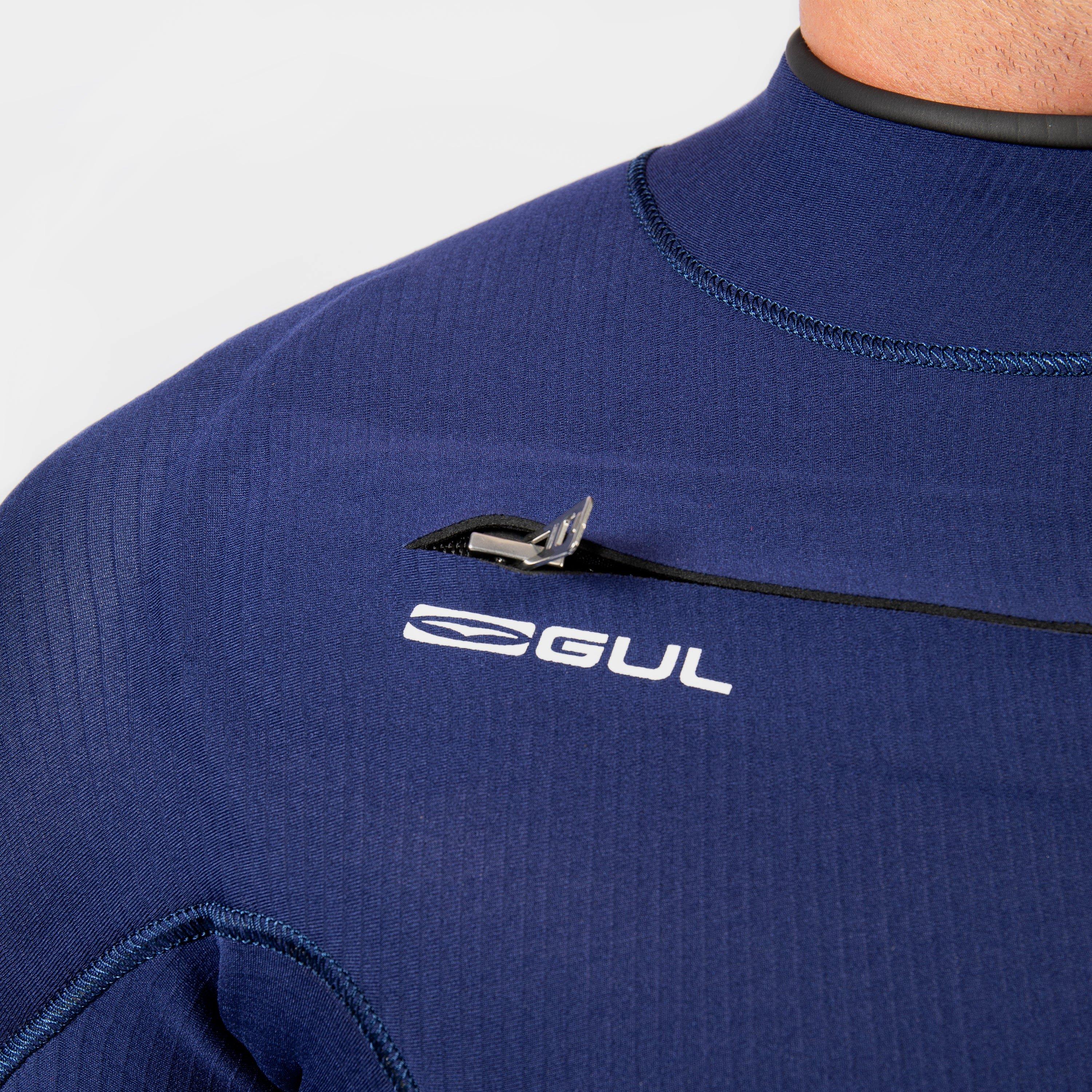 Grey/Blue - Gul - FLEXOR 32 YULEX CHEST ZIP GBS STEAMER - 4