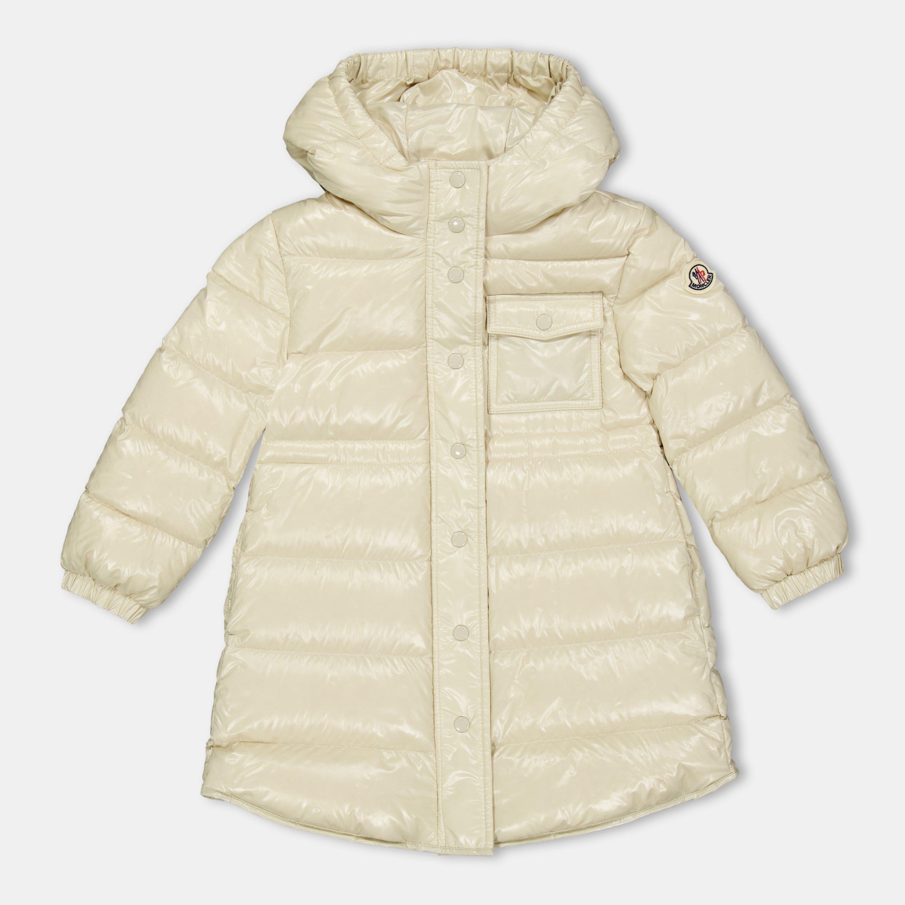 Moncler Kids' Down Water-Repellent Long Puffer Jacket - Cream 265 - Size 12Y