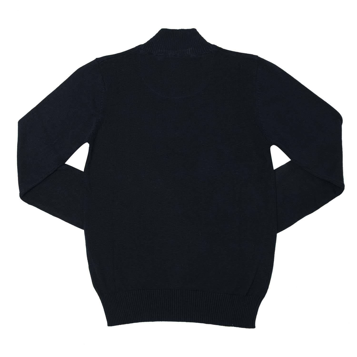 Navy - Luke 1977 - Pretender Quarter Zip Knit Jumper - 2