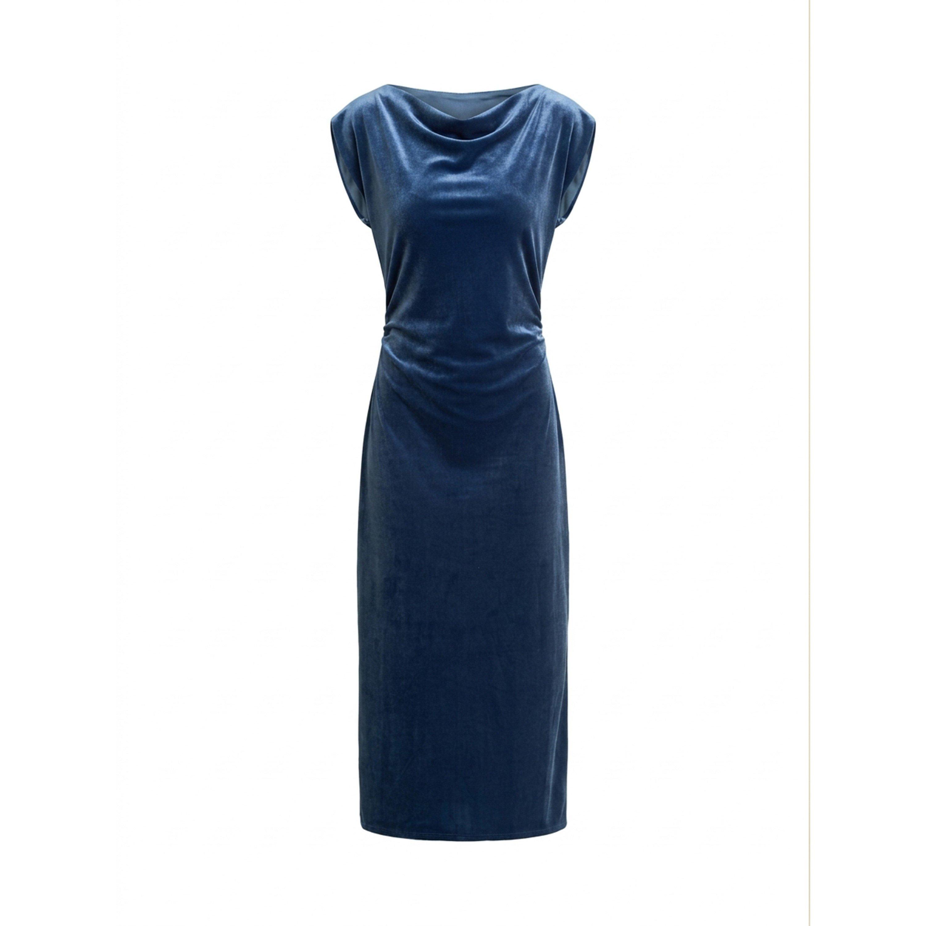Blue - Gina Bacconi - Ariella Velevt Midi Dress - 4
