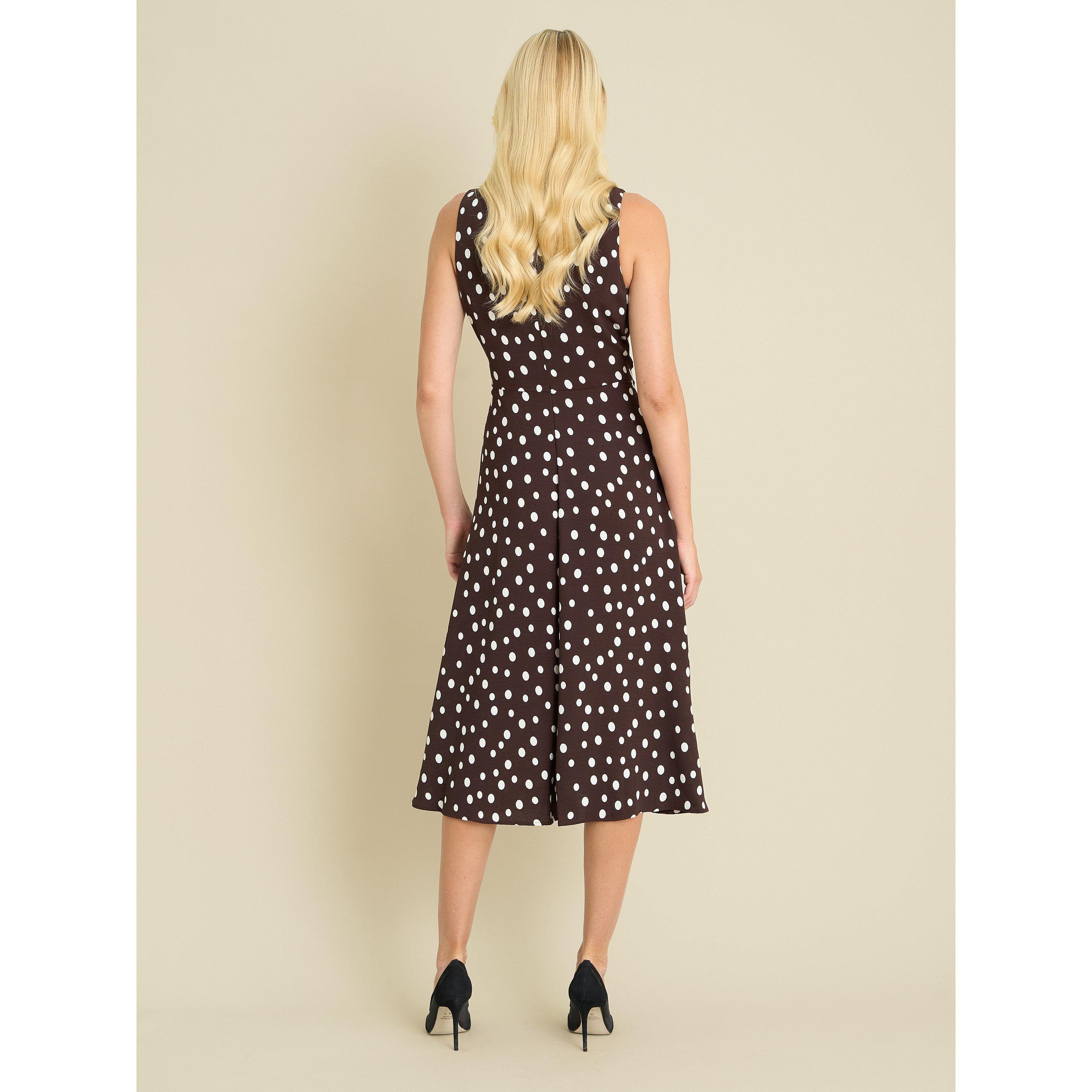 Brown - Gina Bacconi - Lacinda Sleeveless Shift Dress - 2