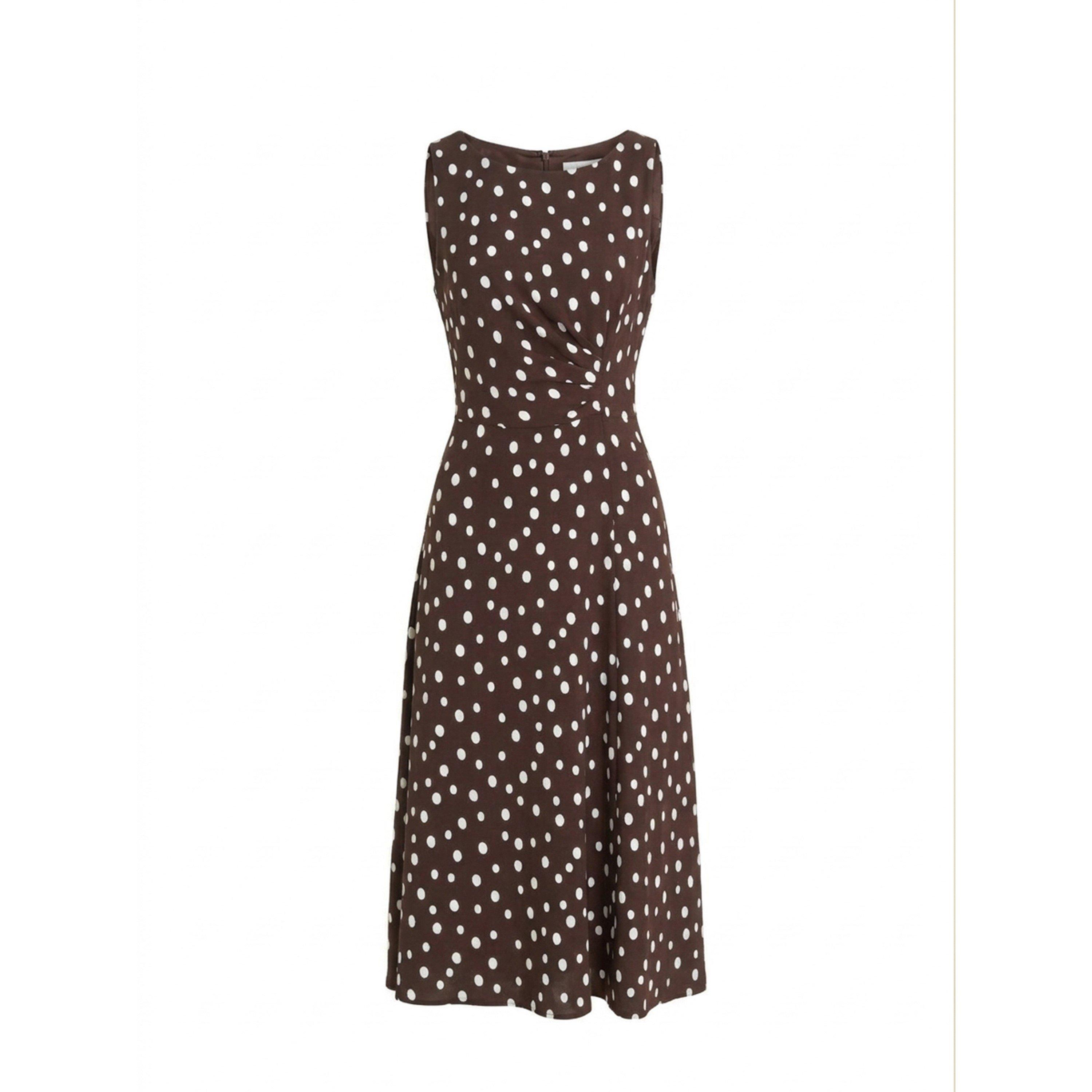 Brown - Gina Bacconi - Lacinda Sleeveless Shift Dress - 4