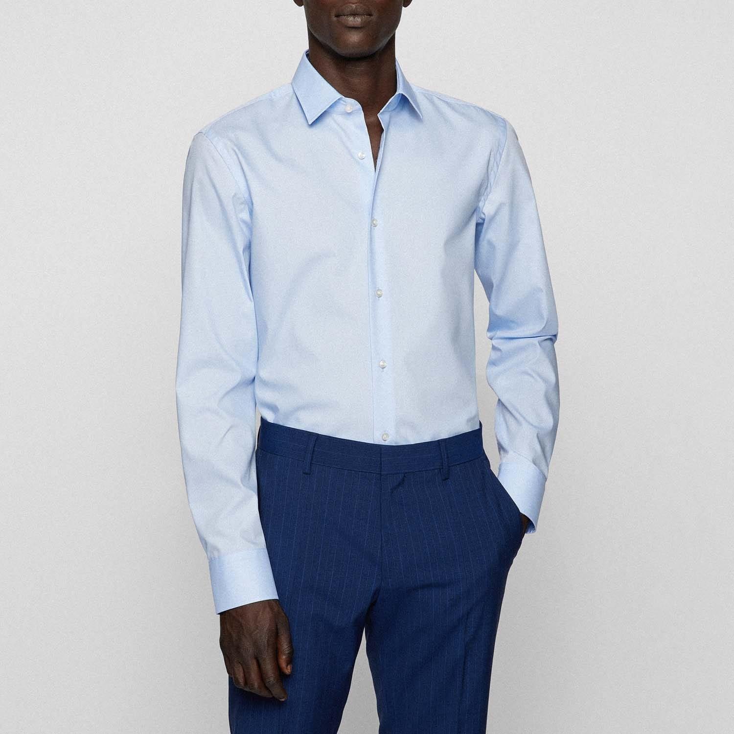 Light Blue - Boss - Jenno Slim-Fit Shirt - 4