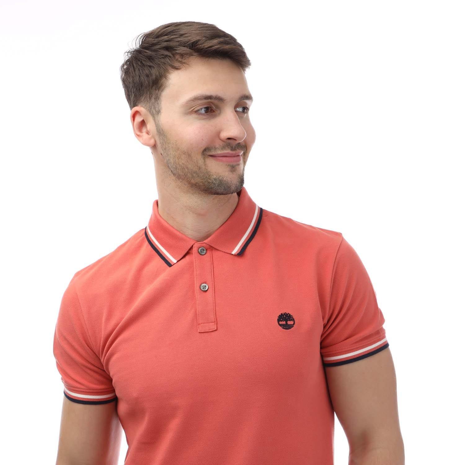 Pink - Timberland - Oyster River Chest Logo Polo Shirt - 3