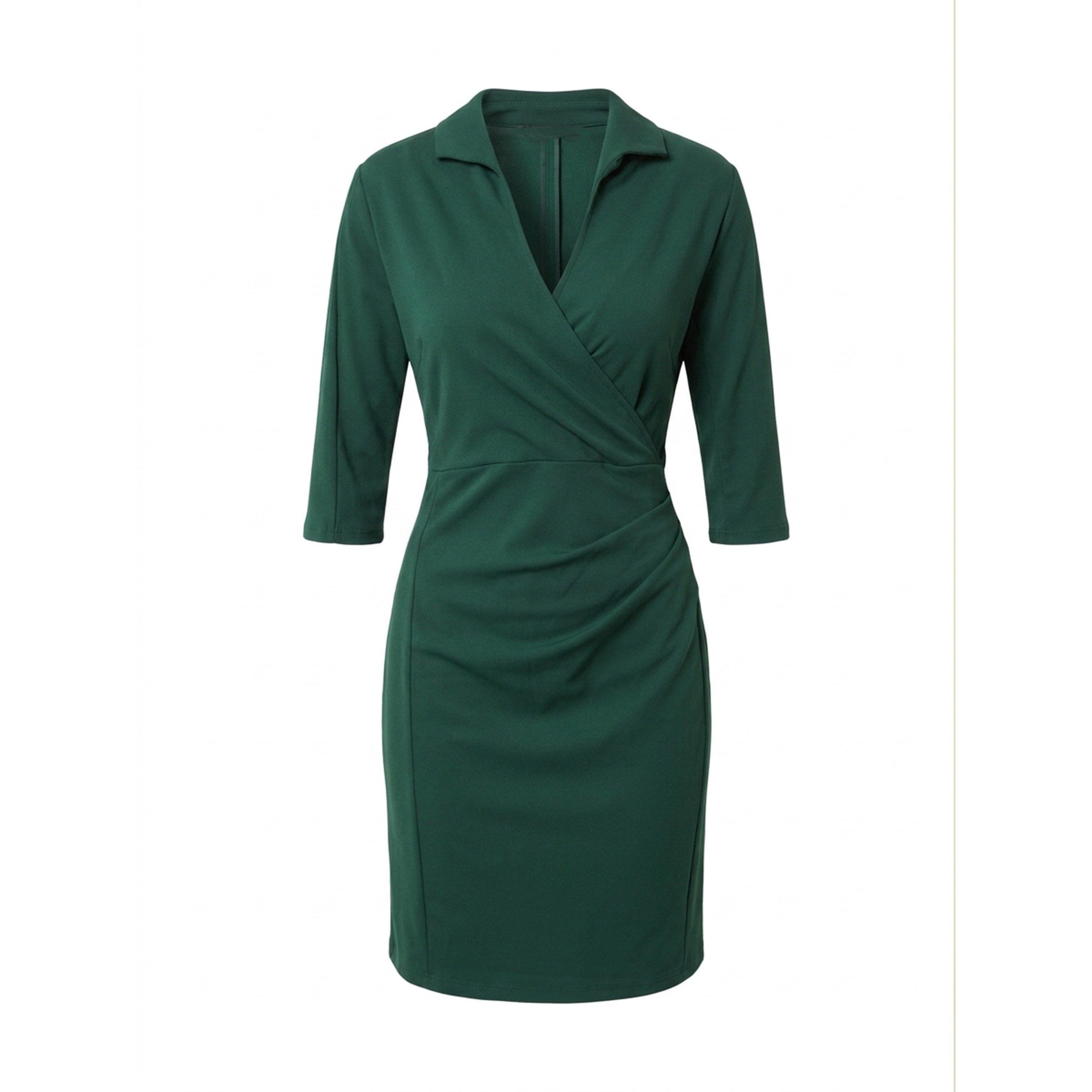 Dark Green - Gina Bacconi - Arline Tailored Dress - 4