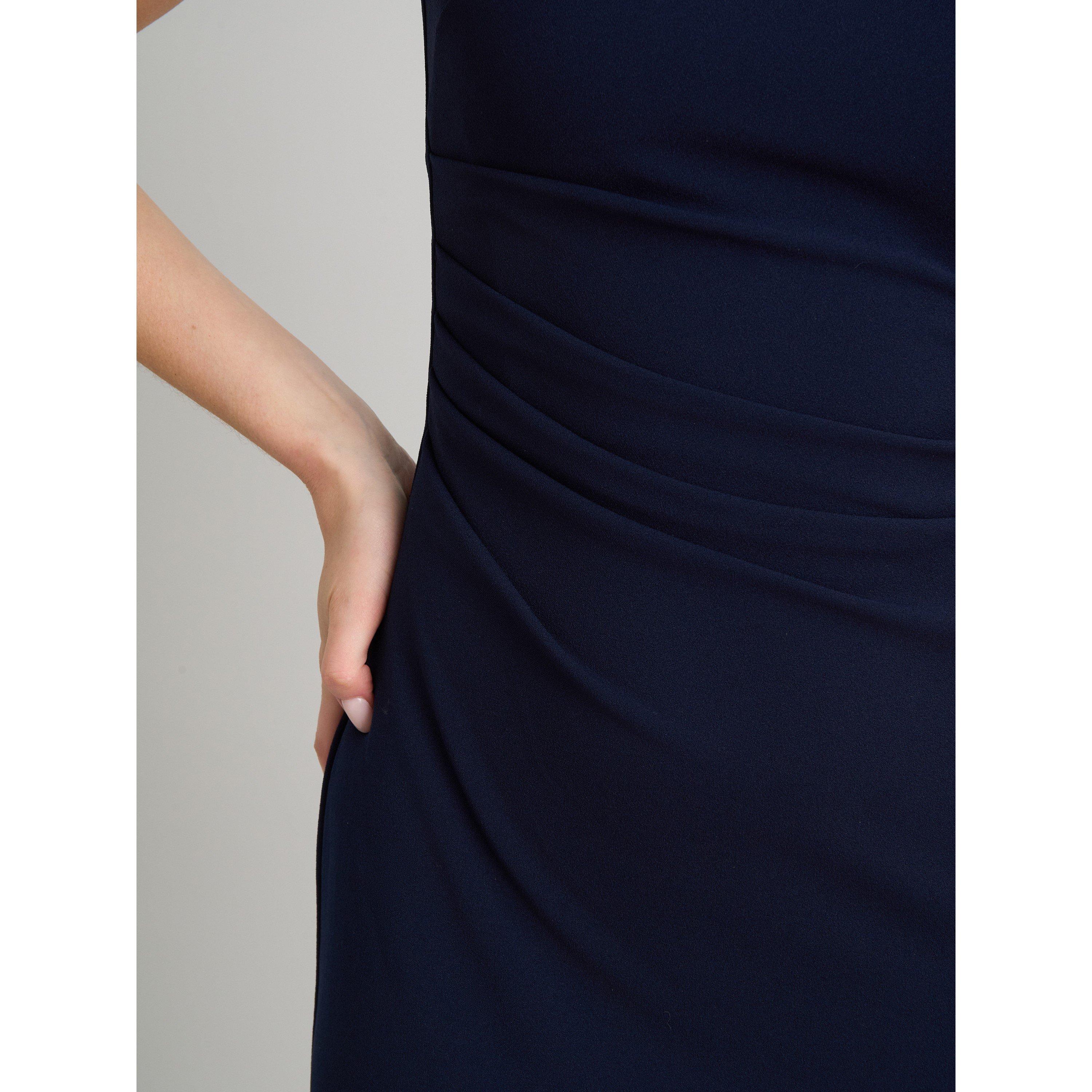 Navy - Gina Bacconi - Risa Off-Shoulder Ruffle Maxi Dress - 6