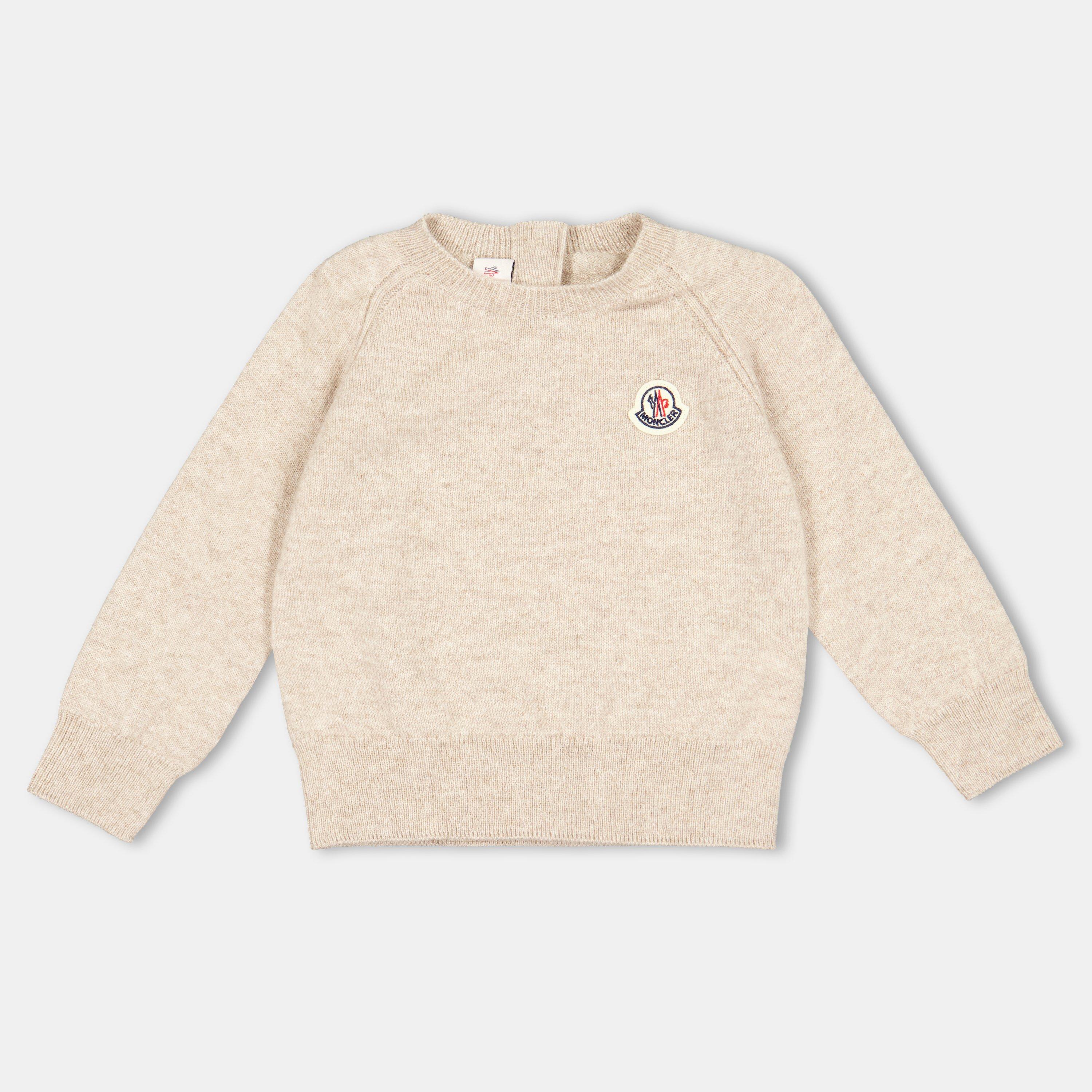 Beige 230 - Moncler - Unisex Kids' Crew Neck Knitted Top