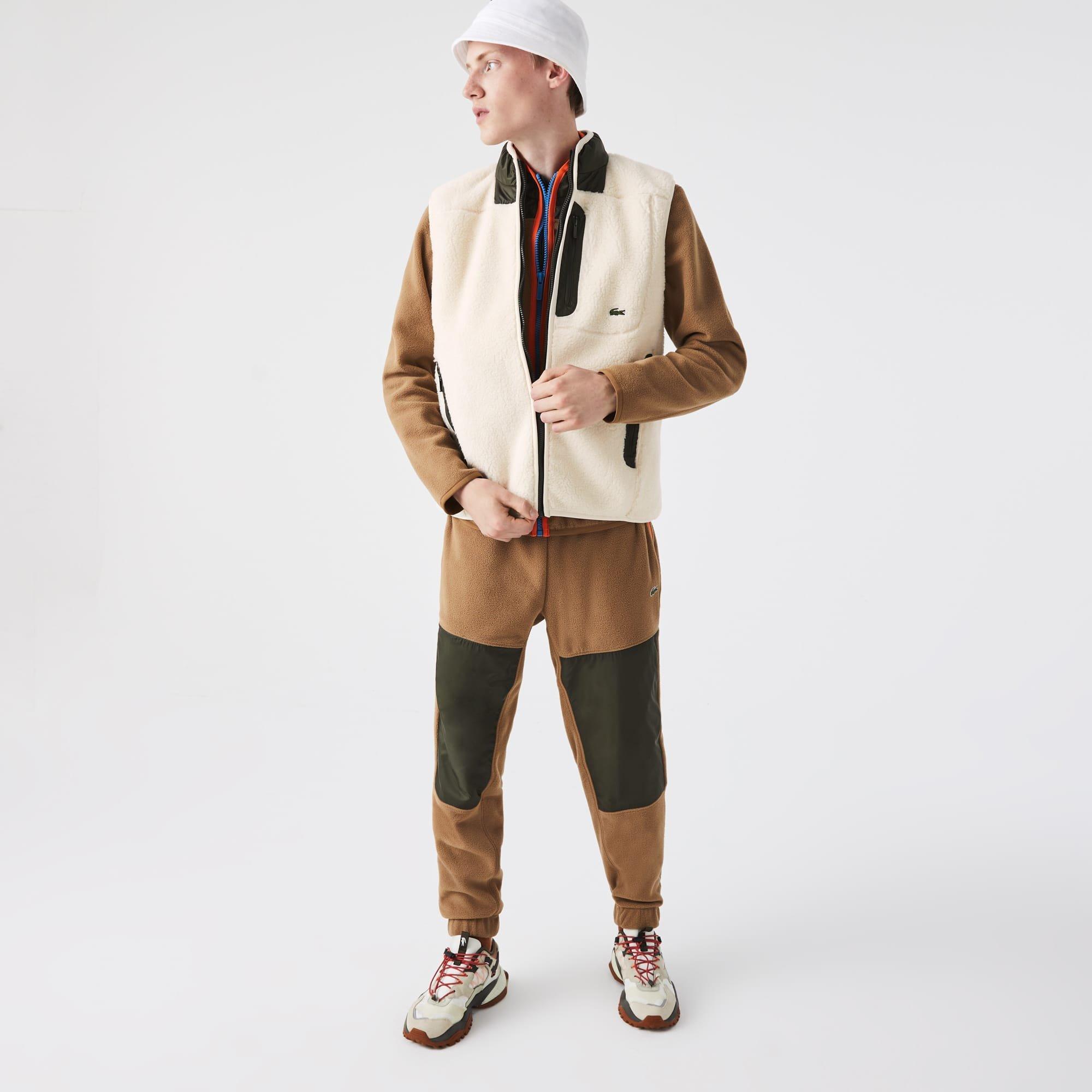 Cream - Lacoste - Sherpa Fleece Vest - 7