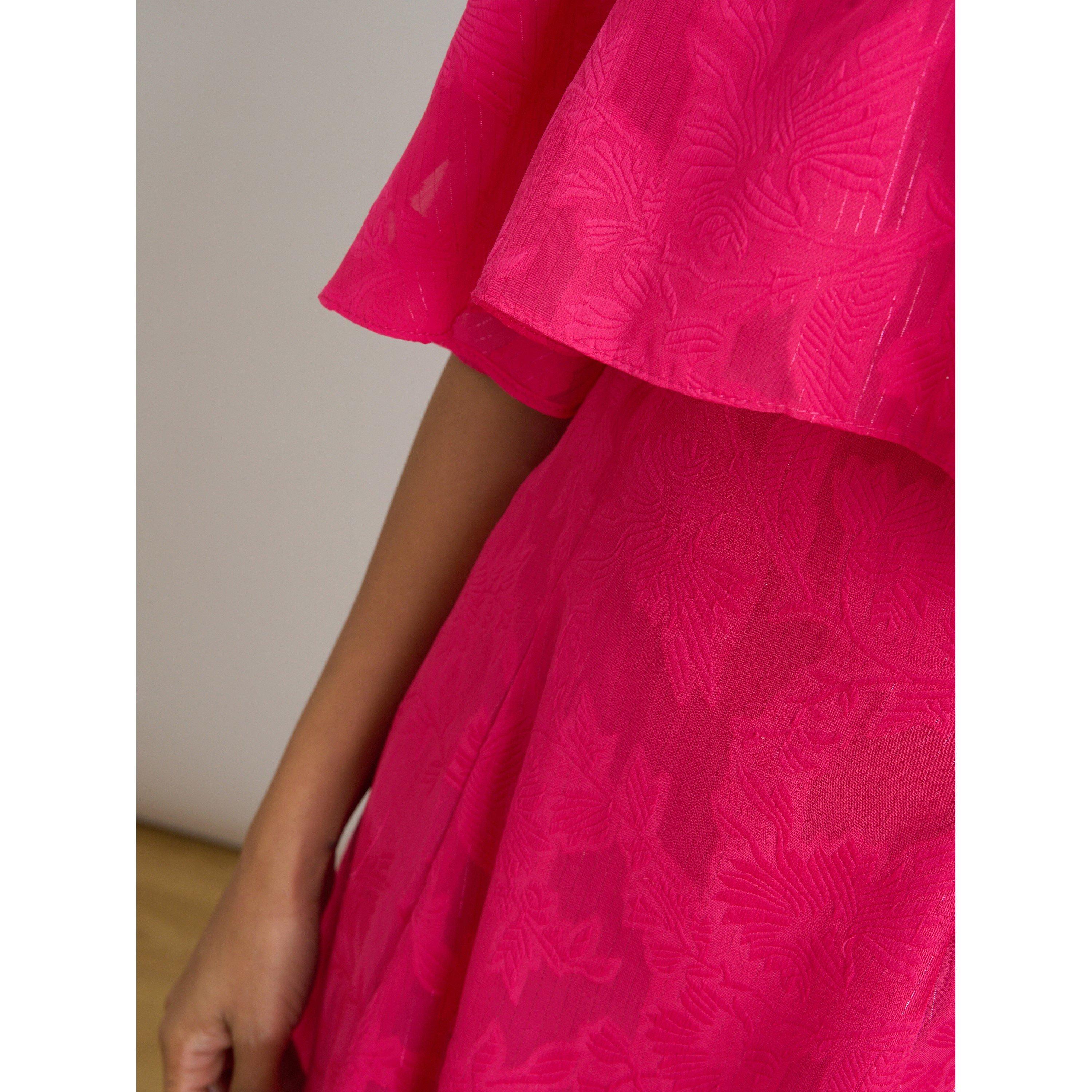 Peony - Gina Bacconi - Milly Jacquard Metallic Thread Dress - 5