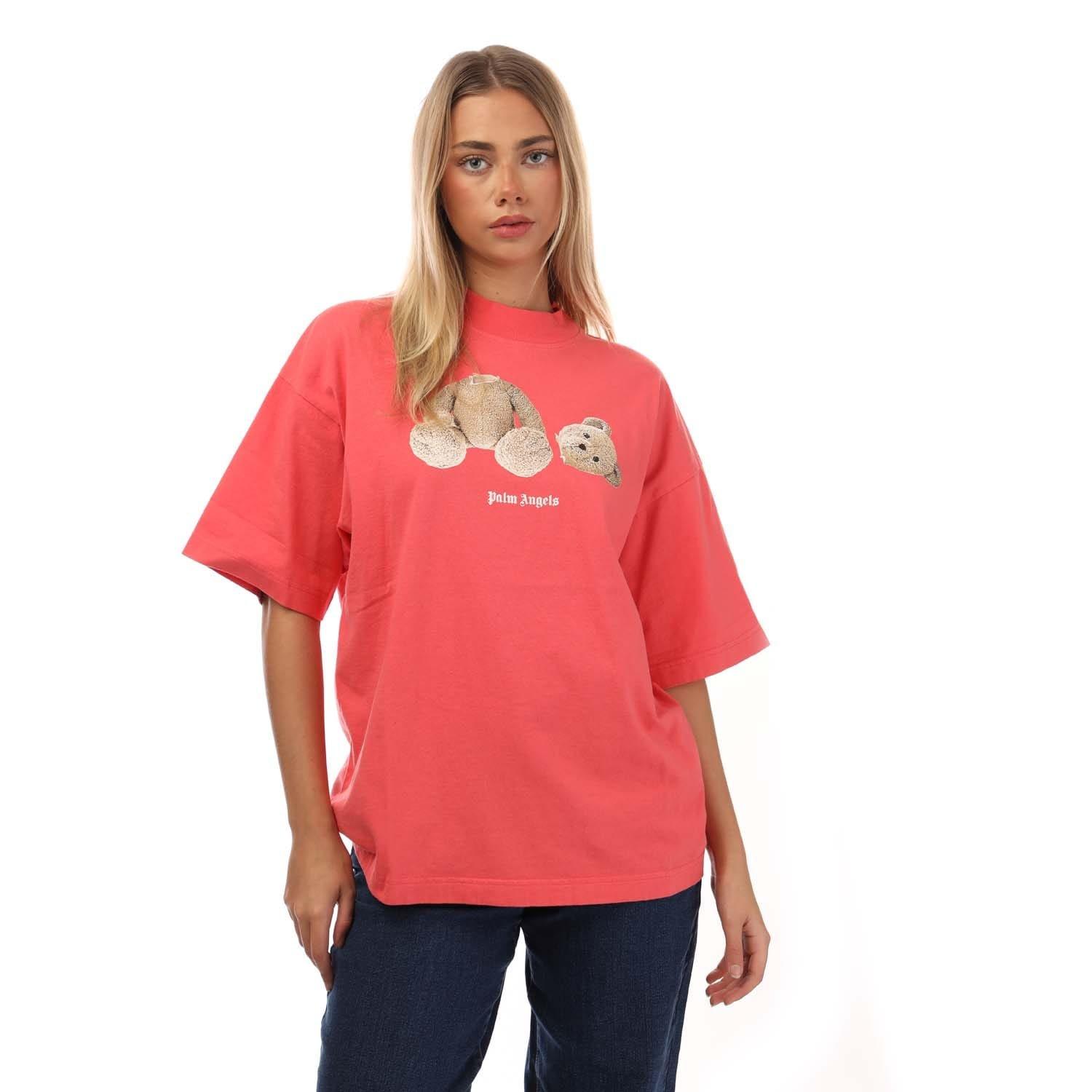 Coral - Palm Angels - Bear Loose T-Shirt - 1