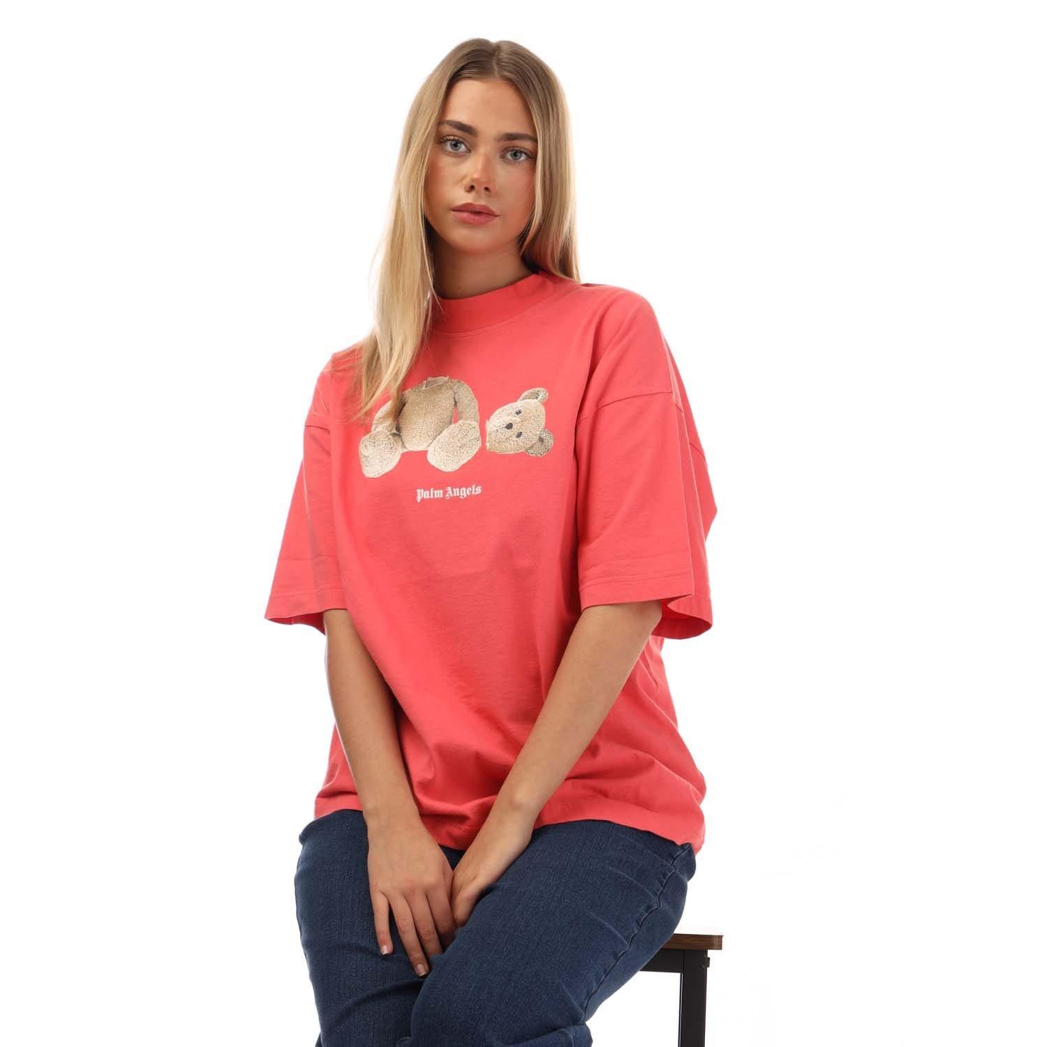 Coral - Palm Angels - Bear Loose T-Shirt - 4