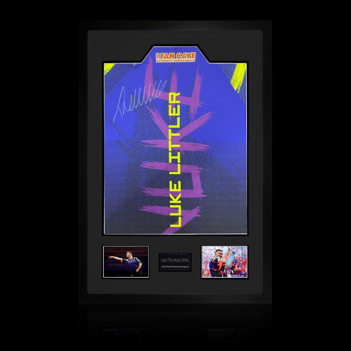 Yellow & Purple - The Fan Cave - Luke Littler Signed 25/26 Shirt Premium Frame - 1