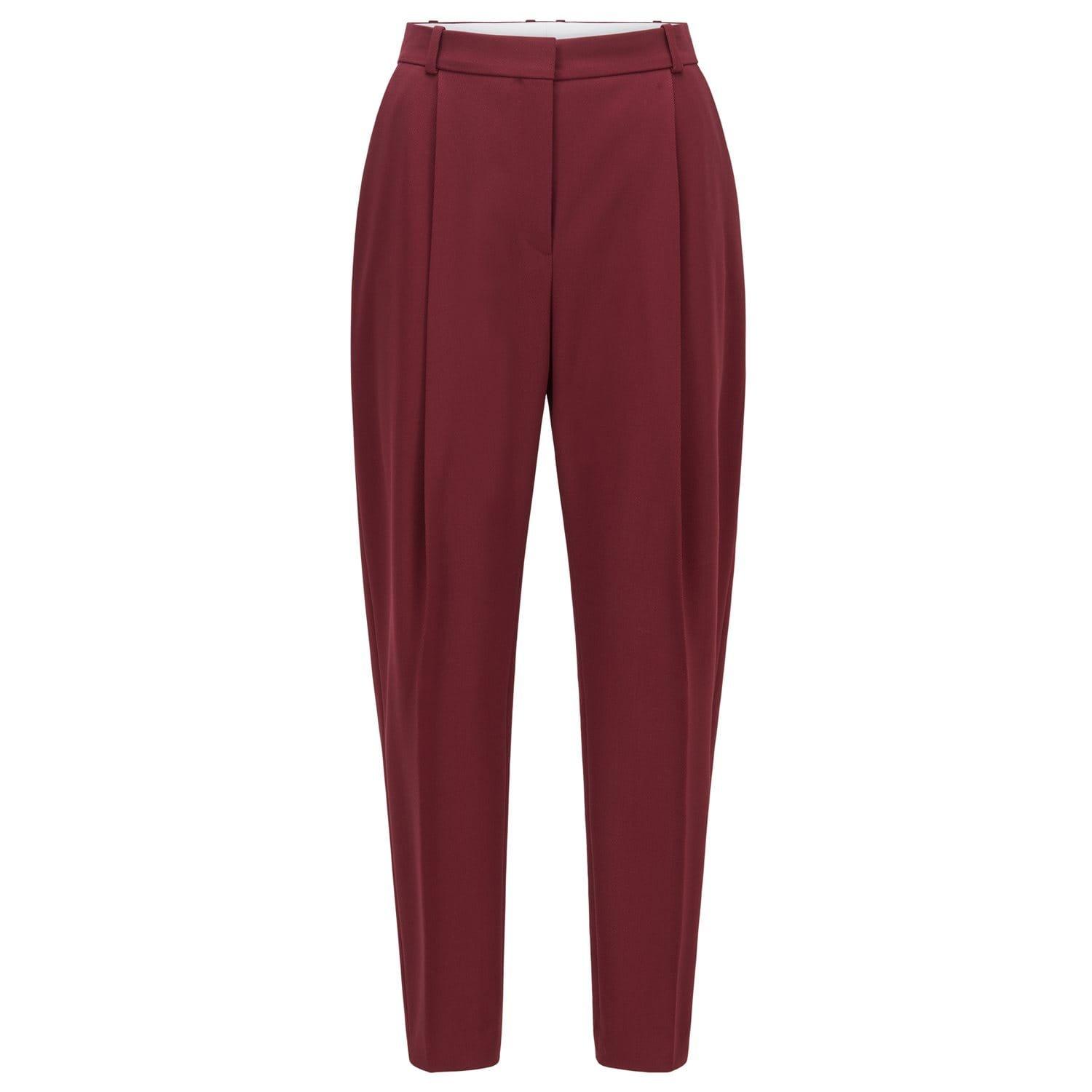 Red - Boss - Boss Tedah 10230521 01 Straight Leg Trousers Womens