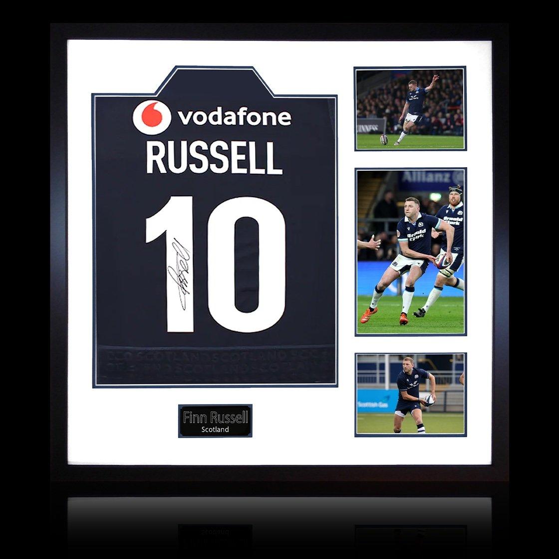 Black - The Fan Cave - Finn Russell Signed Scotland 2025 Shirt Elite Fram