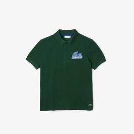 Lacoste Organic Cottton Contrast Print Polo Shirt