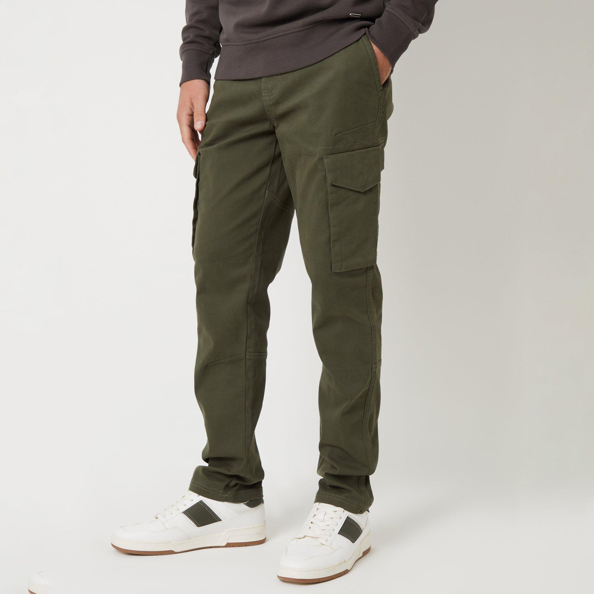 Black - Threadbare - 2-Pack Cotton Cargo Style Trousers With Stretch - 2