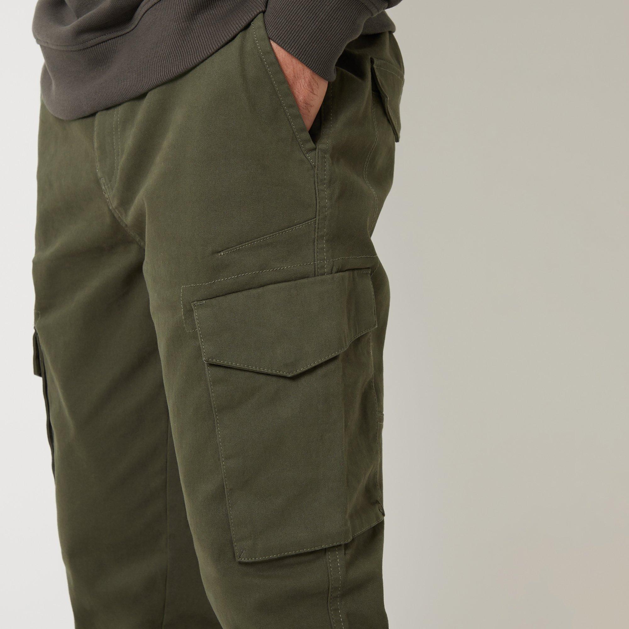 Black - Threadbare - 2-Pack Cotton Cargo Style Trousers With Stretch - 5