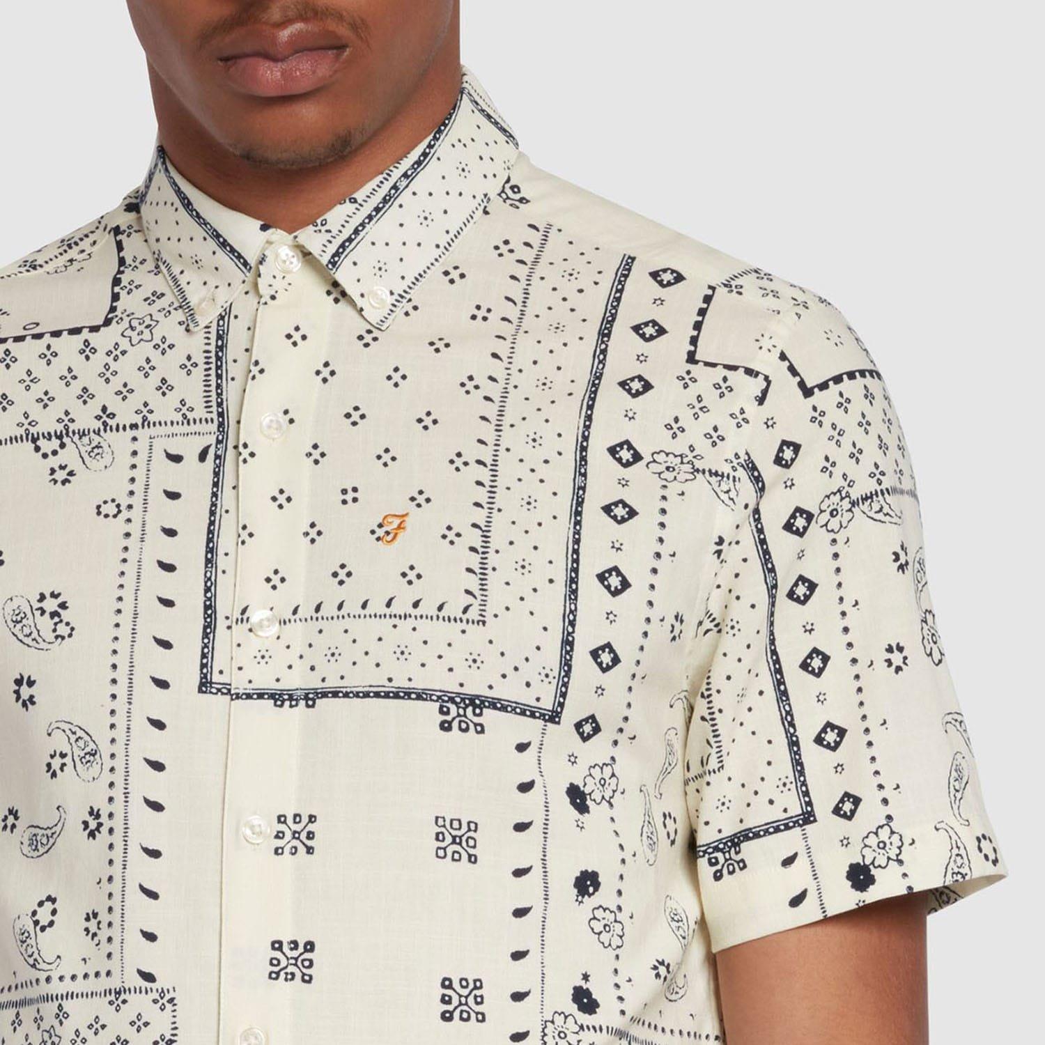 Ecru - Farah - Marcus Print Shirt - 2