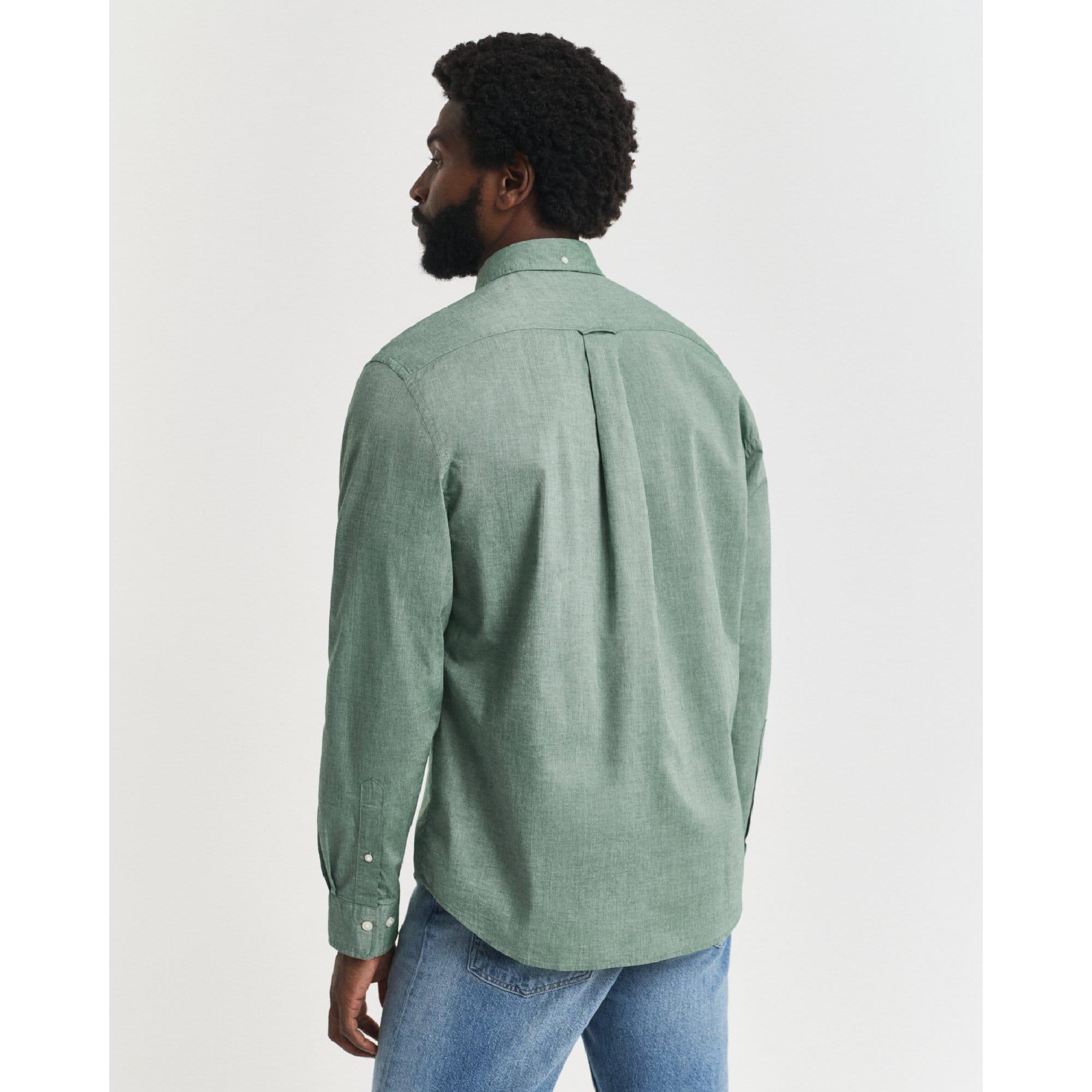 Green - Gant - Regular-Fit Classic Poplin Shirt - 4