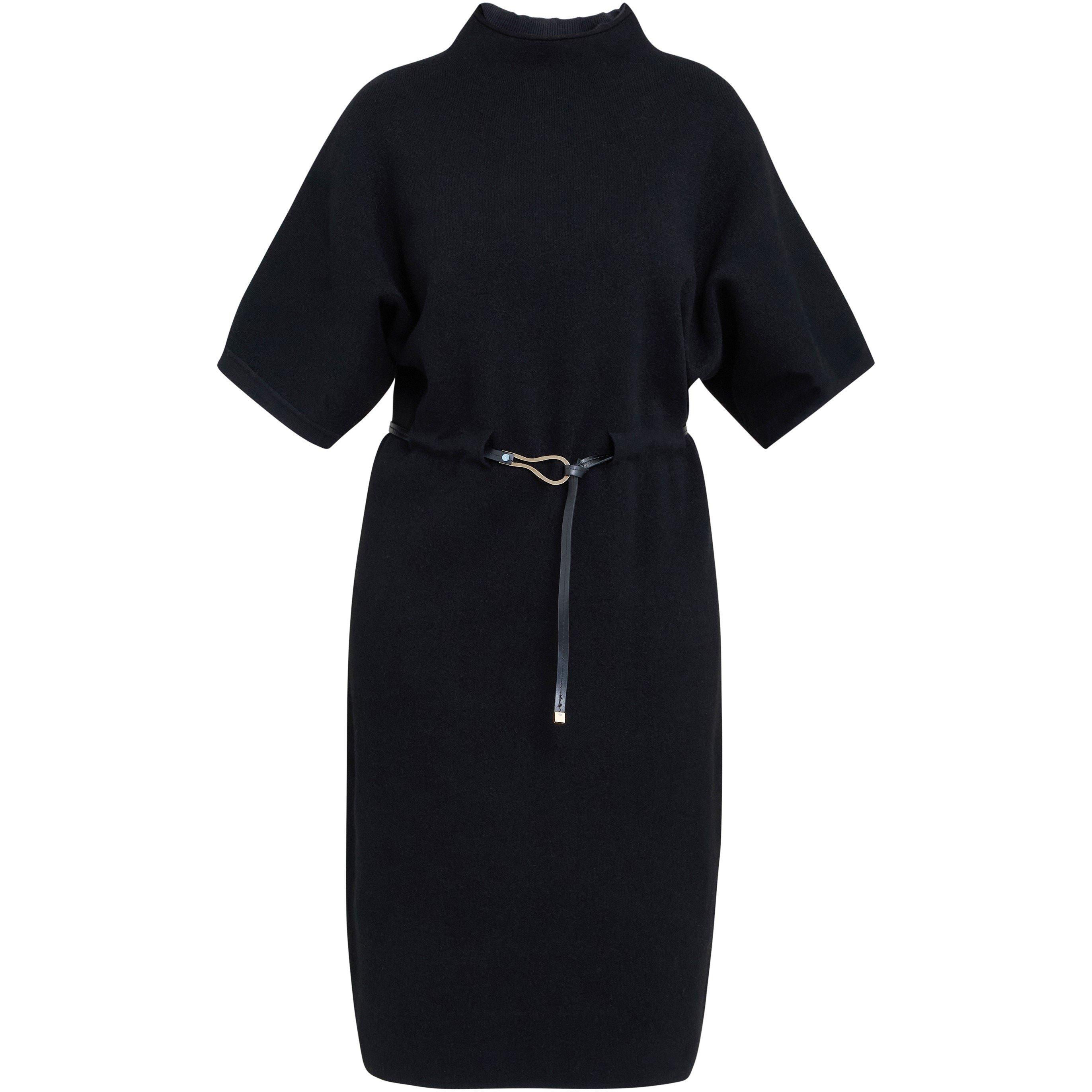 Gina Bacconi Women's Alaura Belted Knit Midi Dress - Black - S