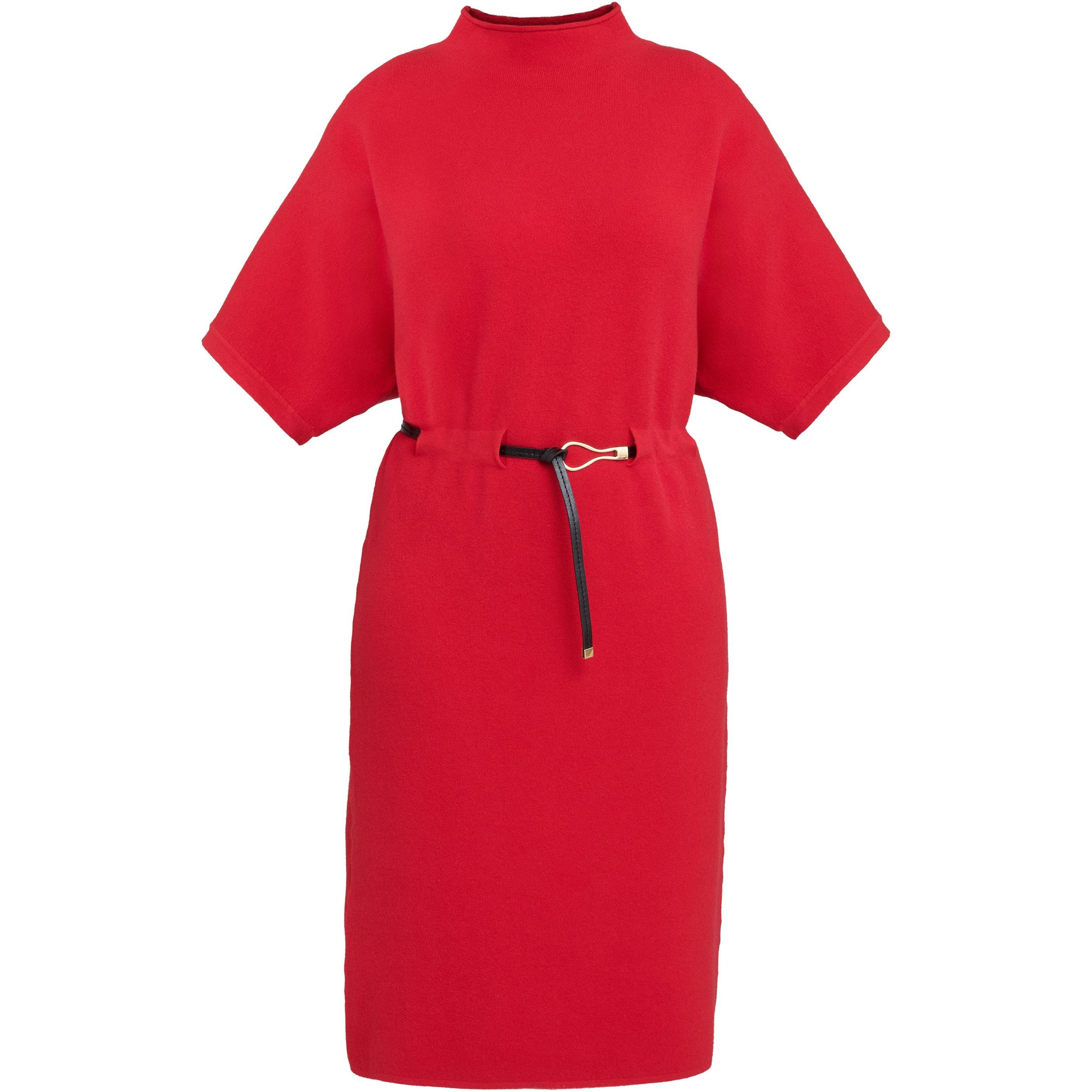 Gina Bacconi Women's Alaura Belted Knit Midi Dress - Red - S
