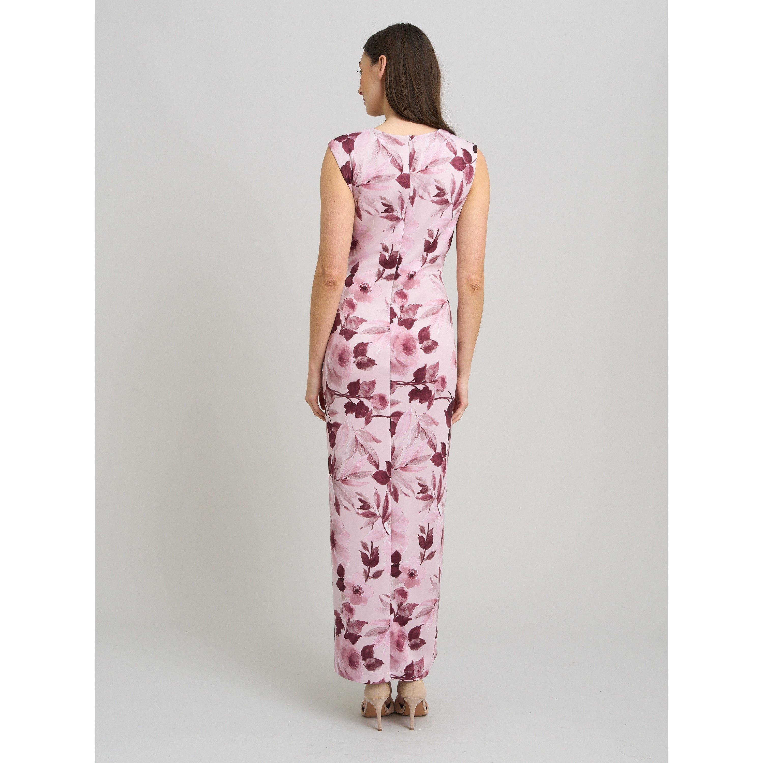Rose - Gina Bacconi - Perla Floral Diamante Trim Maxi Dress - 3