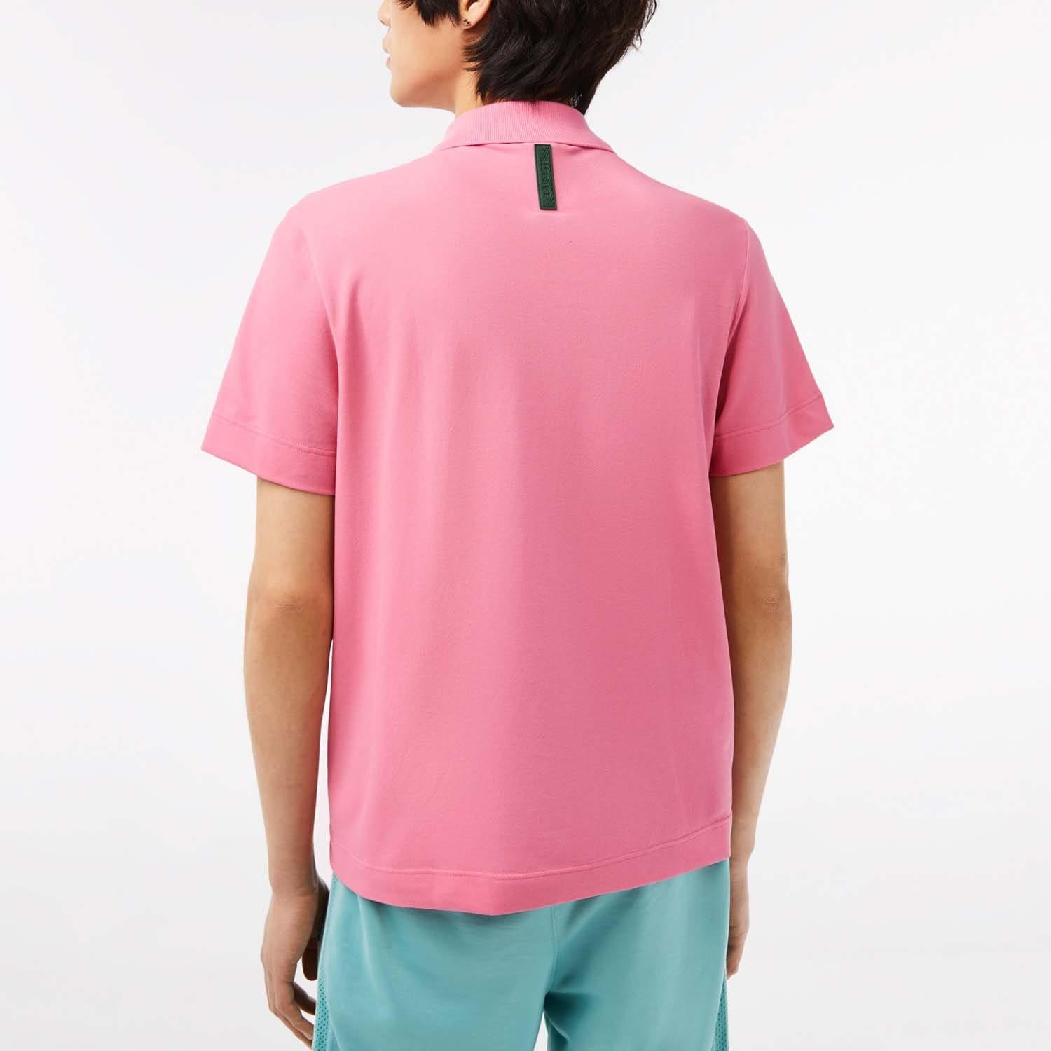 Pink - Lacoste - Regular Fit Movement Piqu¿ Polo Shirt - 3