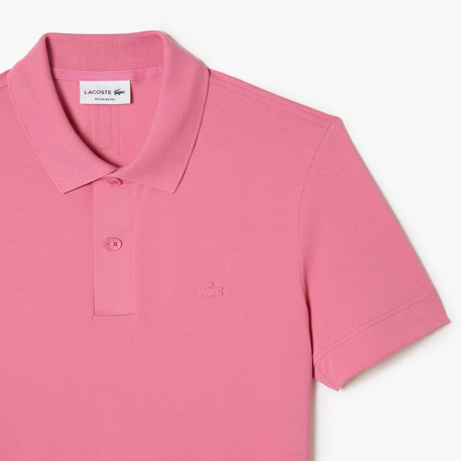 Pink - Lacoste - Regular Fit Movement Piqu¿ Polo Shirt - 4