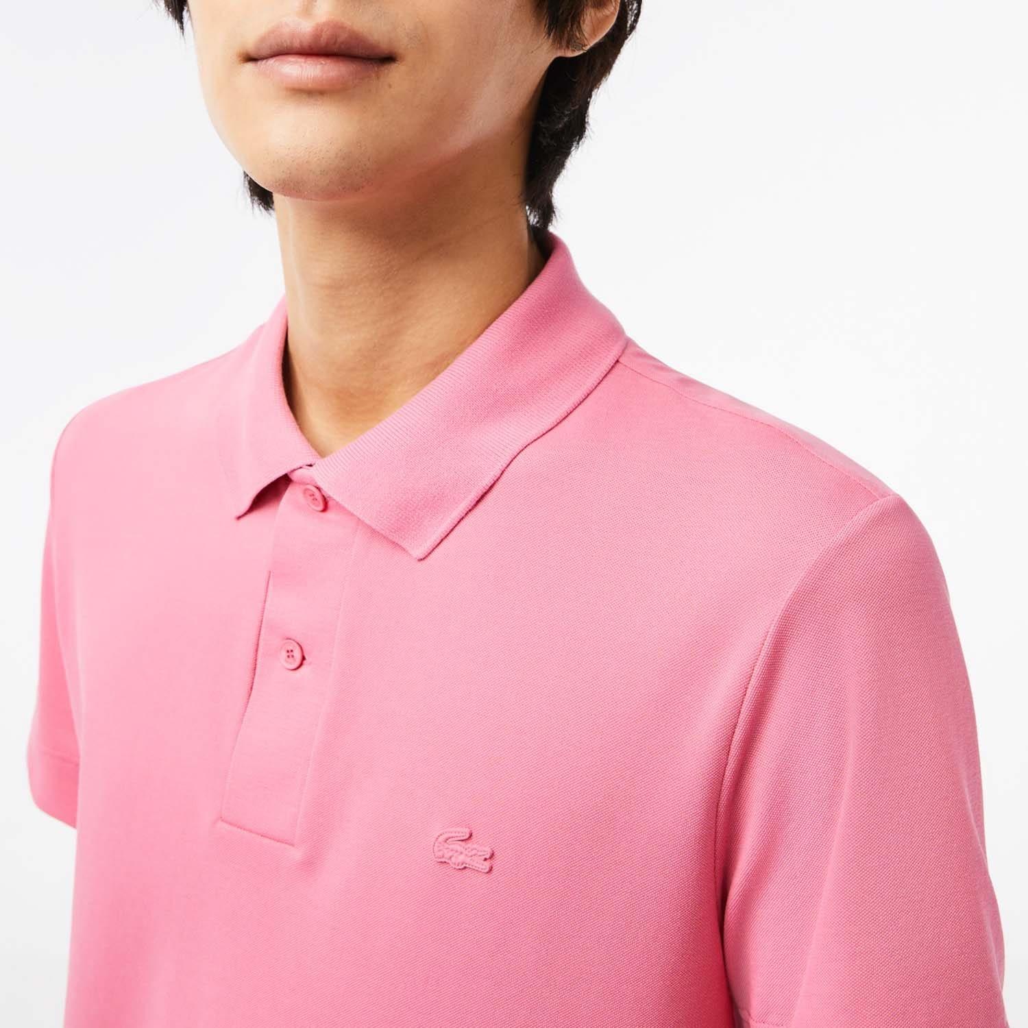Pink - Lacoste - Regular Fit Movement Piqu¿ Polo Shirt - 5