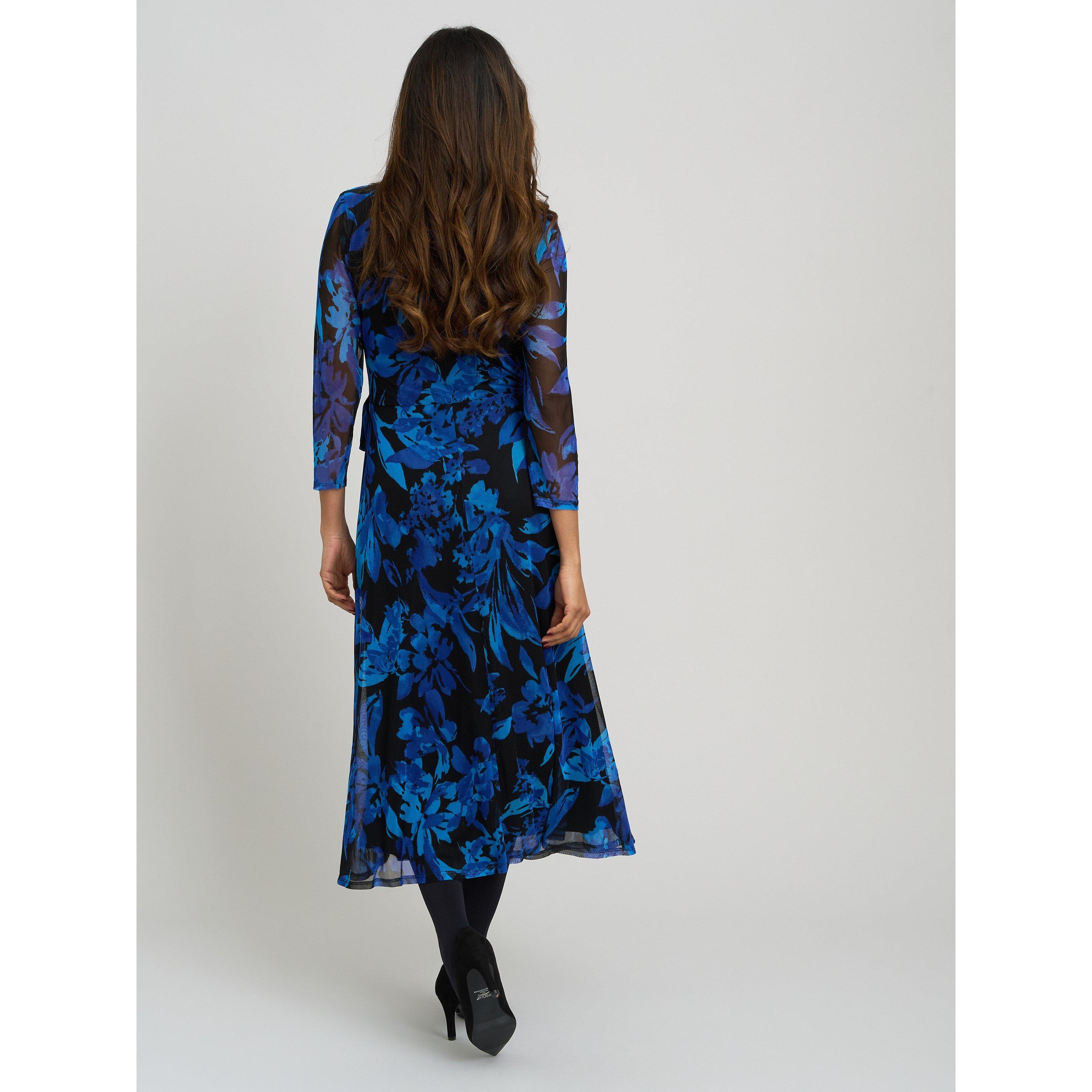 Black Saphire - Gina Bacconi - Indie Floral Mesh Wrap Midi Dress - 2