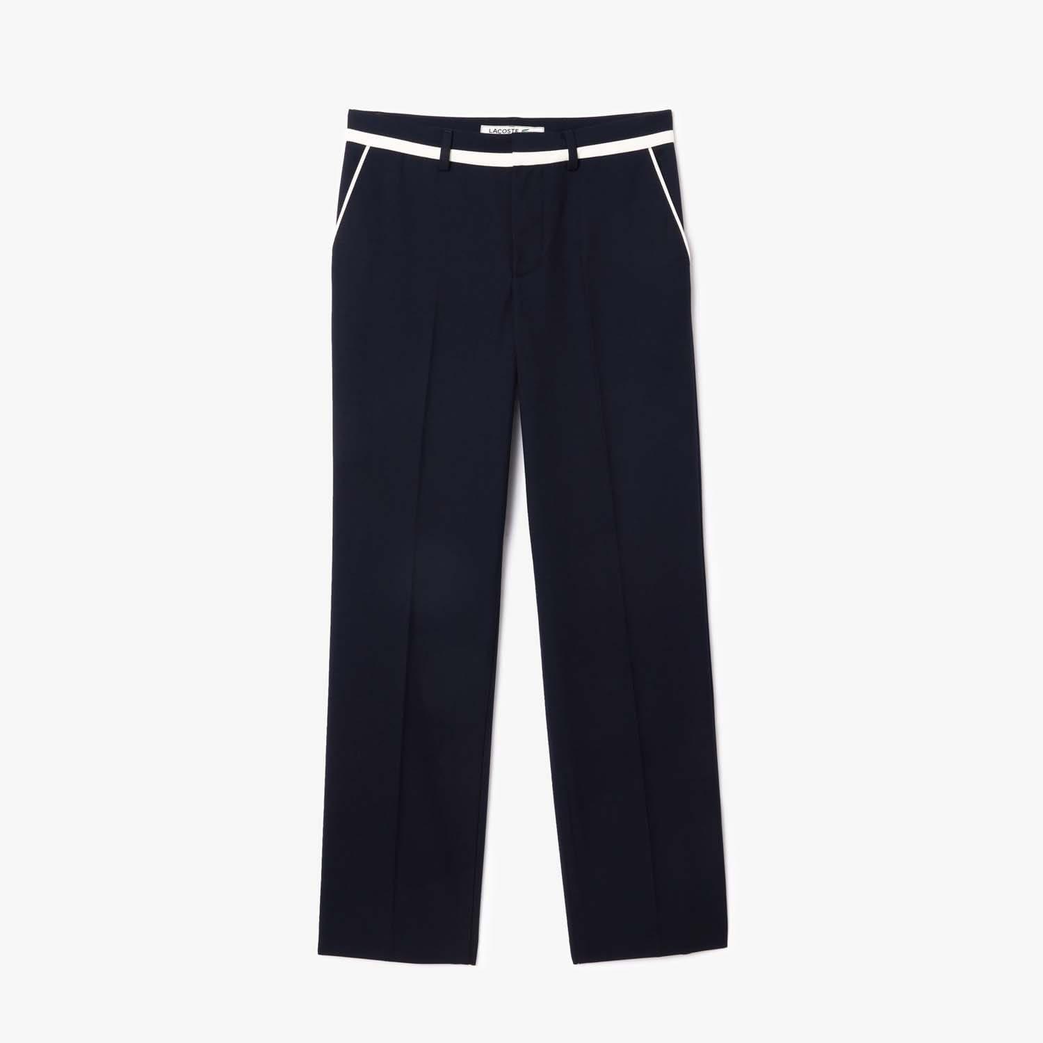 Blue - Lacoste - Straight-Fit Badge Detail Suit Pants - 2