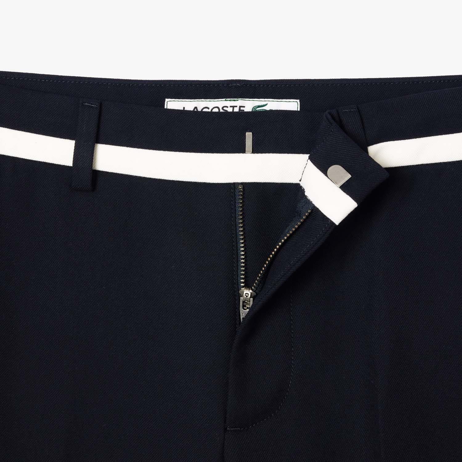 Blue - Lacoste - Straight-Fit Badge Detail Suit Pants - 3