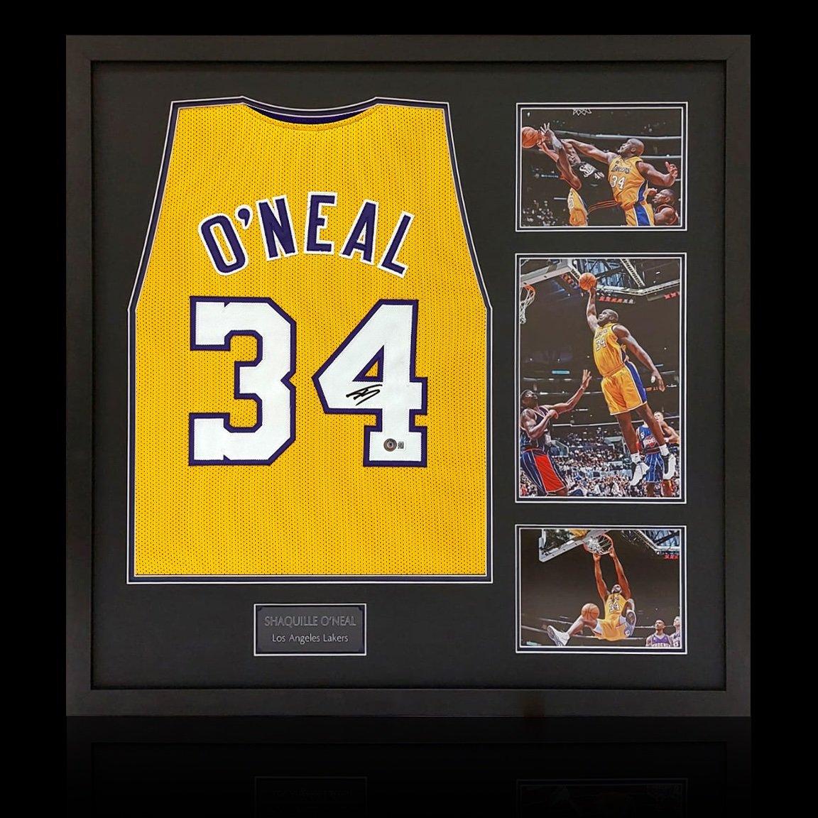 Yellow - The Fan Cave - Shaquille ONeal Signed Los Angeles Lakers Jersey