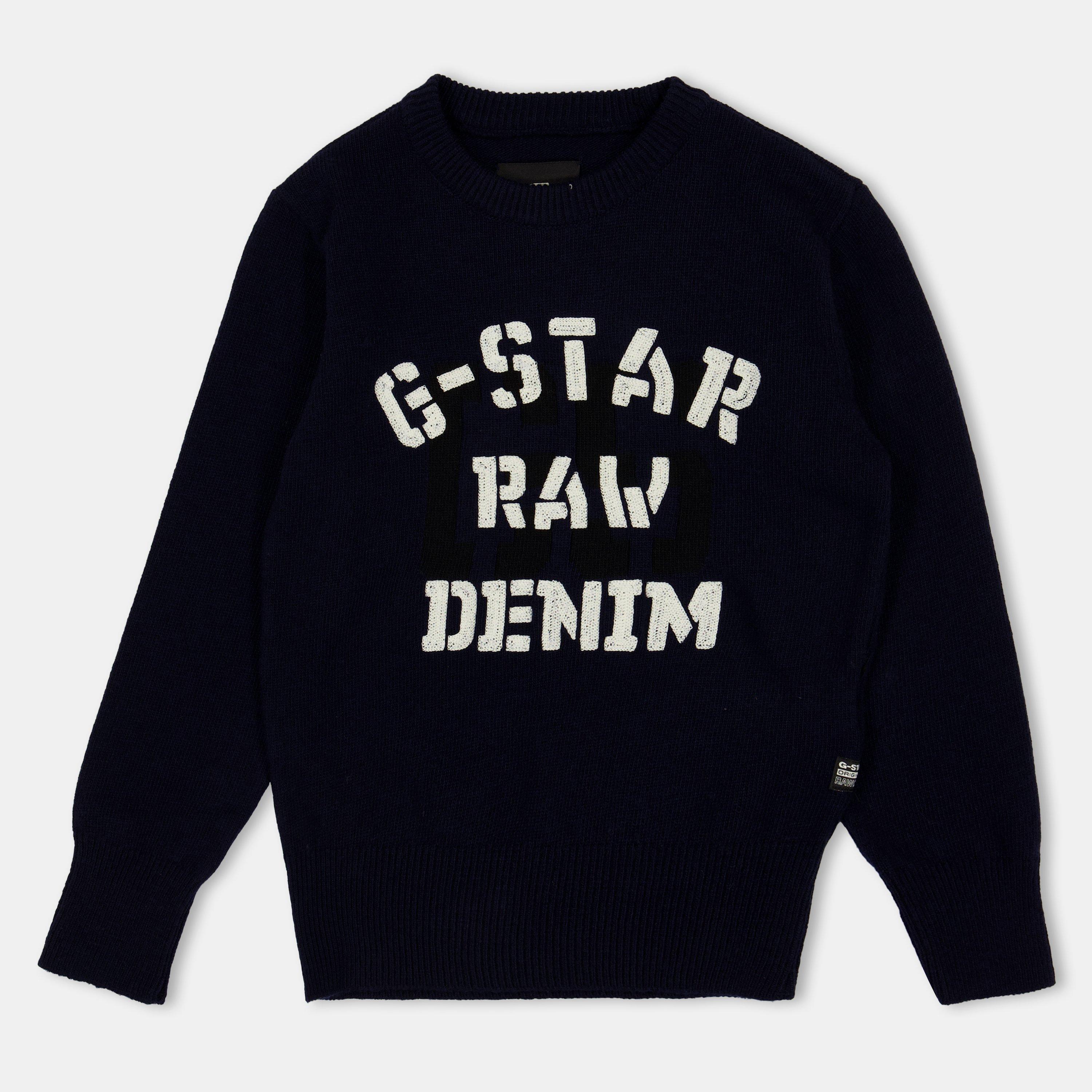 G Star Boys Kids' Large Logo Knitted Top - Salute - 12Y