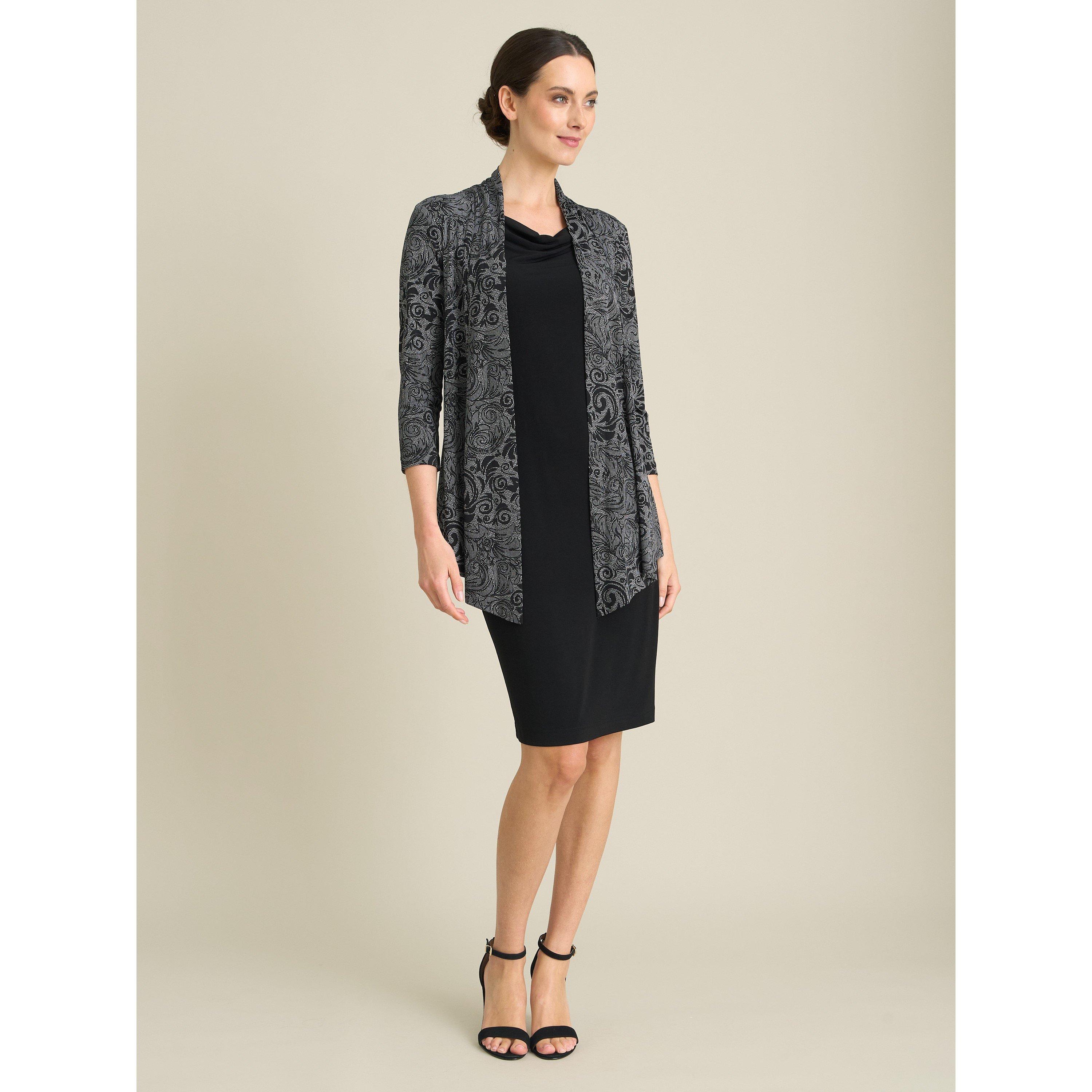 Black - Gina Bacconi - Posy Mock Dress And Jacket - 1