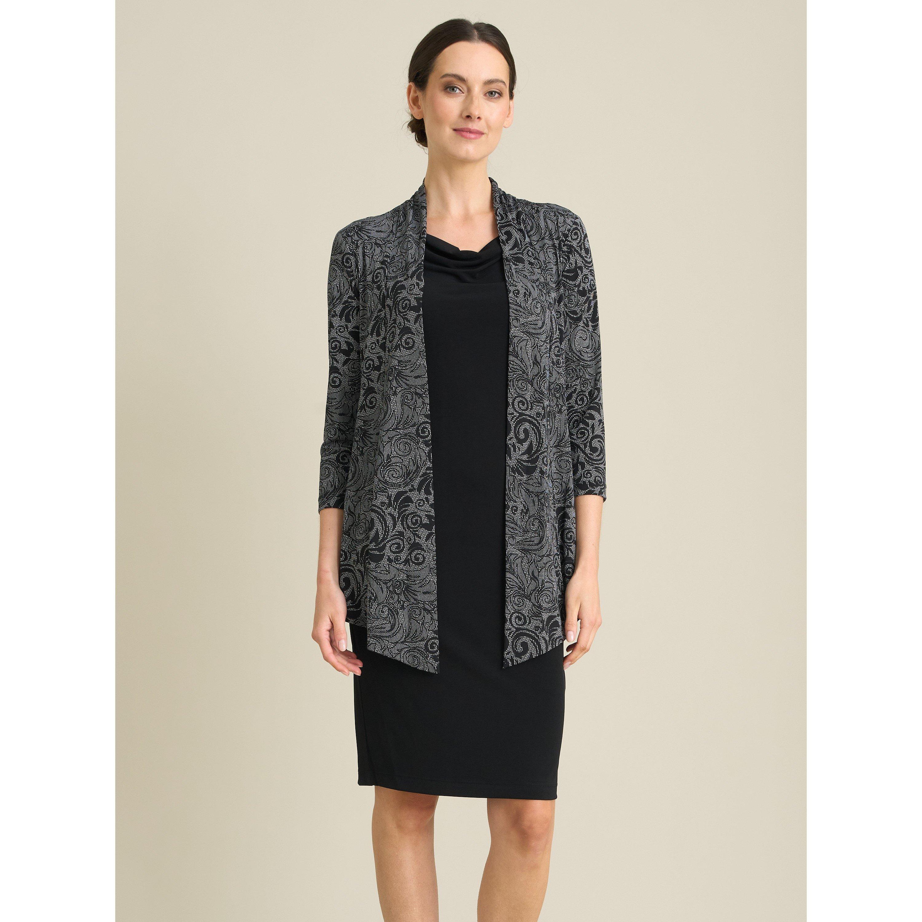Black - Gina Bacconi - Posy Mock Dress And Jacket - 3