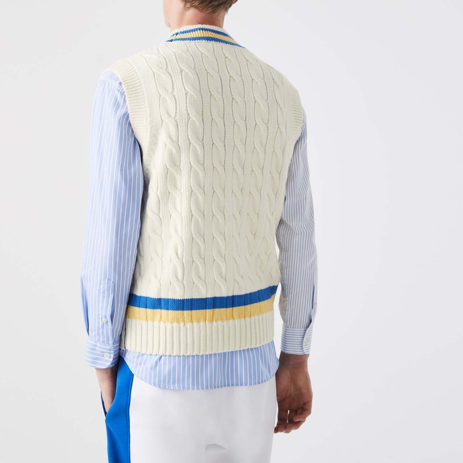 Cream - Lacoste - Classic Fit Fool Sweater Vest - 2